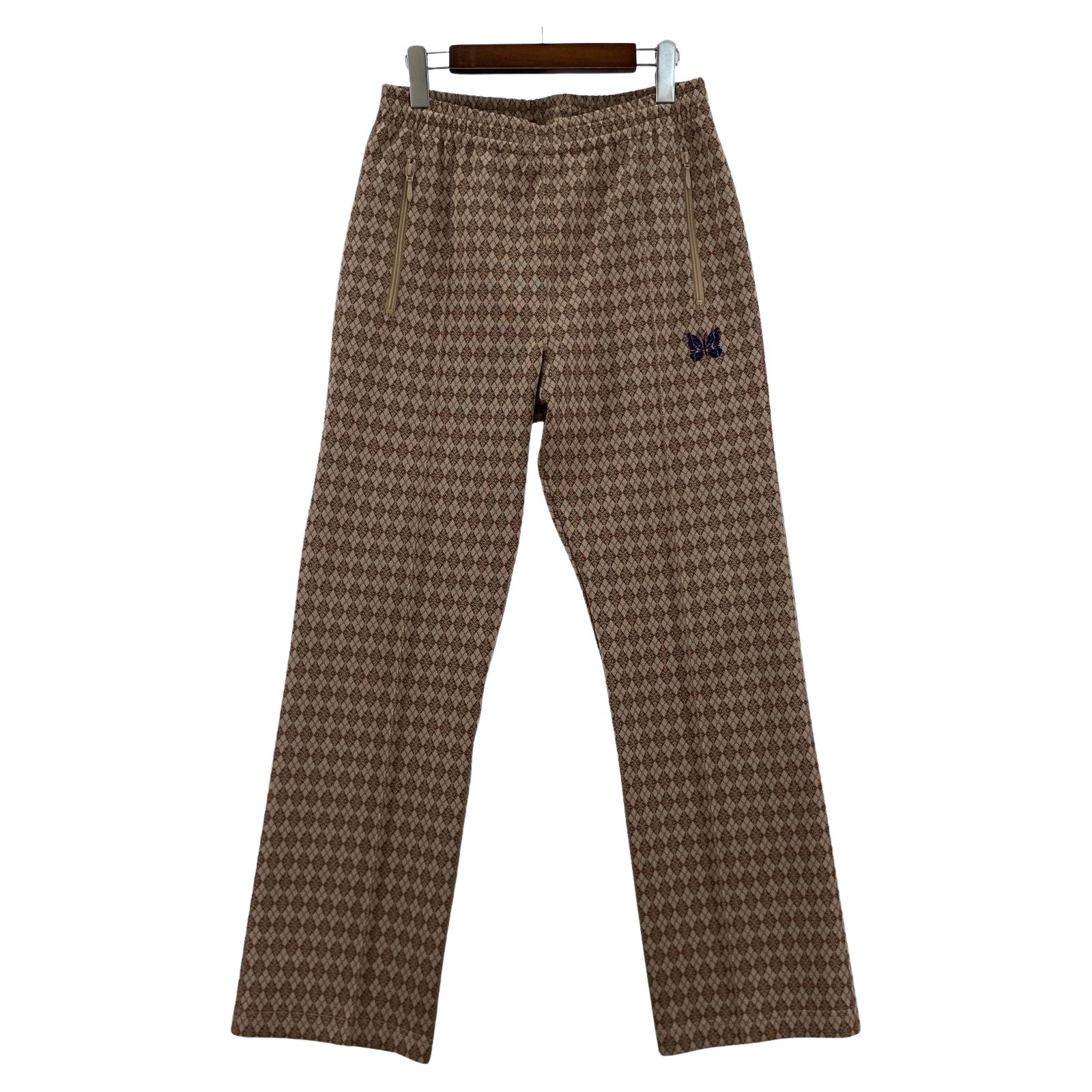 その他ボトムス Needles 総柄トラックパンツ S J0220 S ブラウン