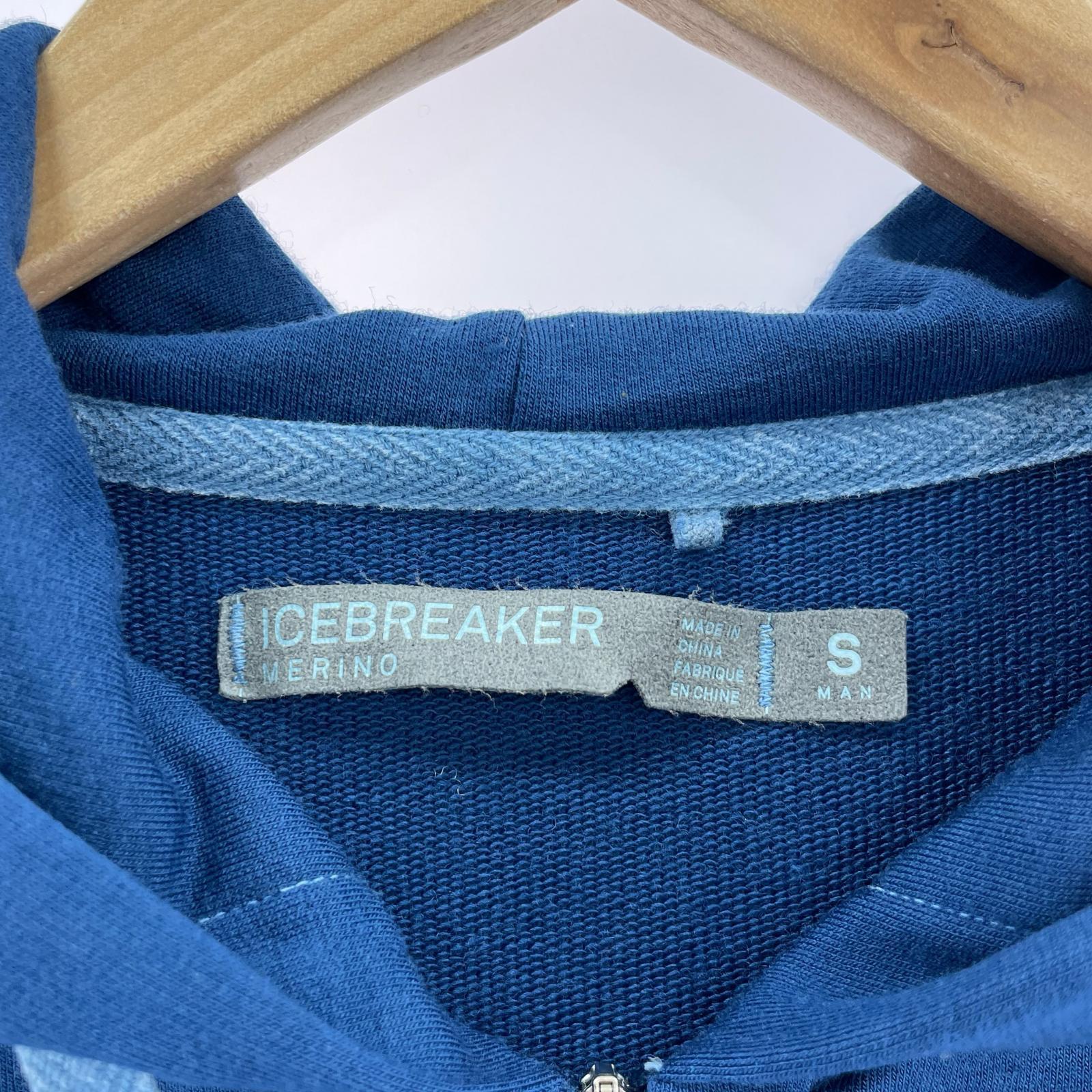 その他トップス icebreaker L/Sジップパーカー S BLU S ブルー