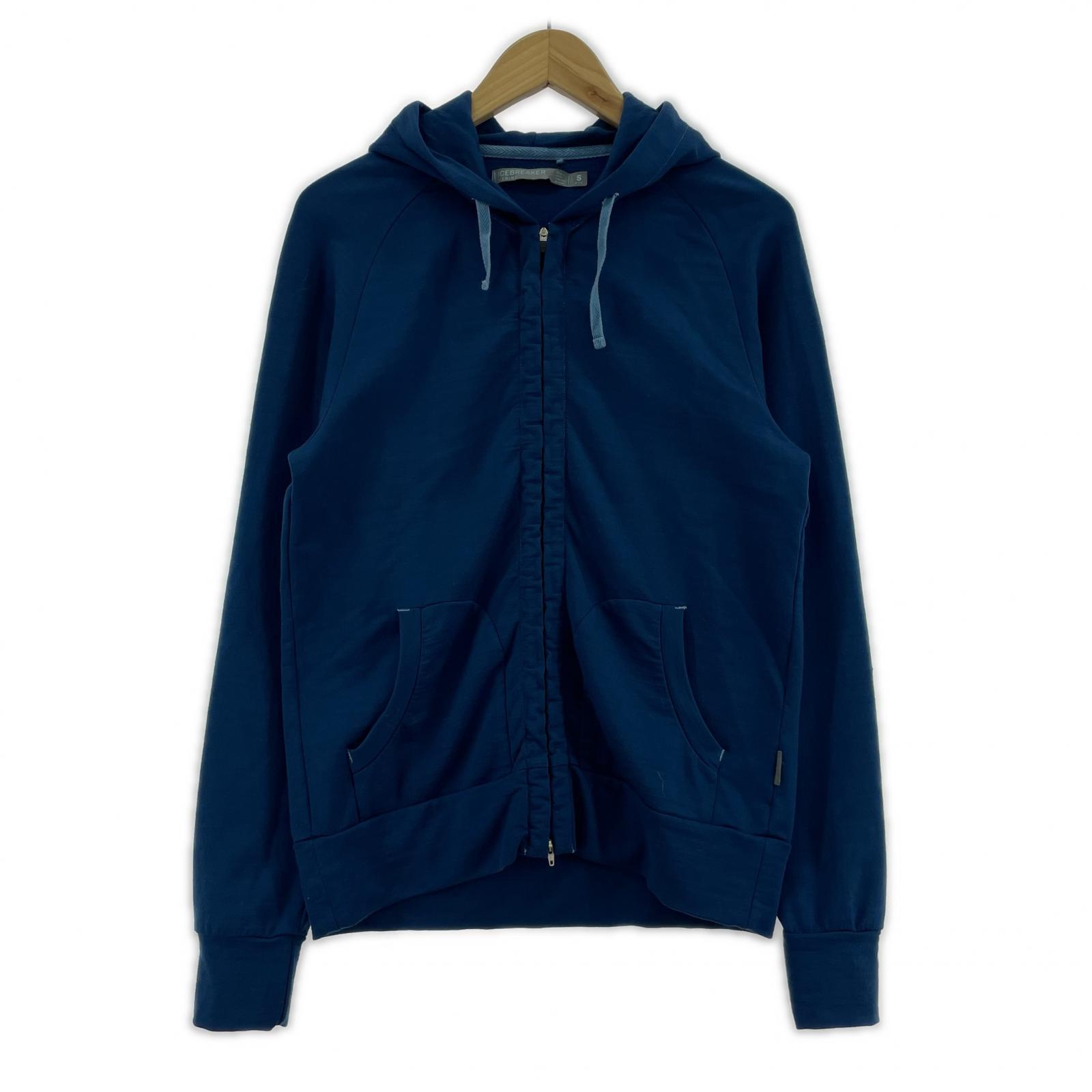 その他トップス icebreaker L/Sジップパーカー S BLU S ブルー