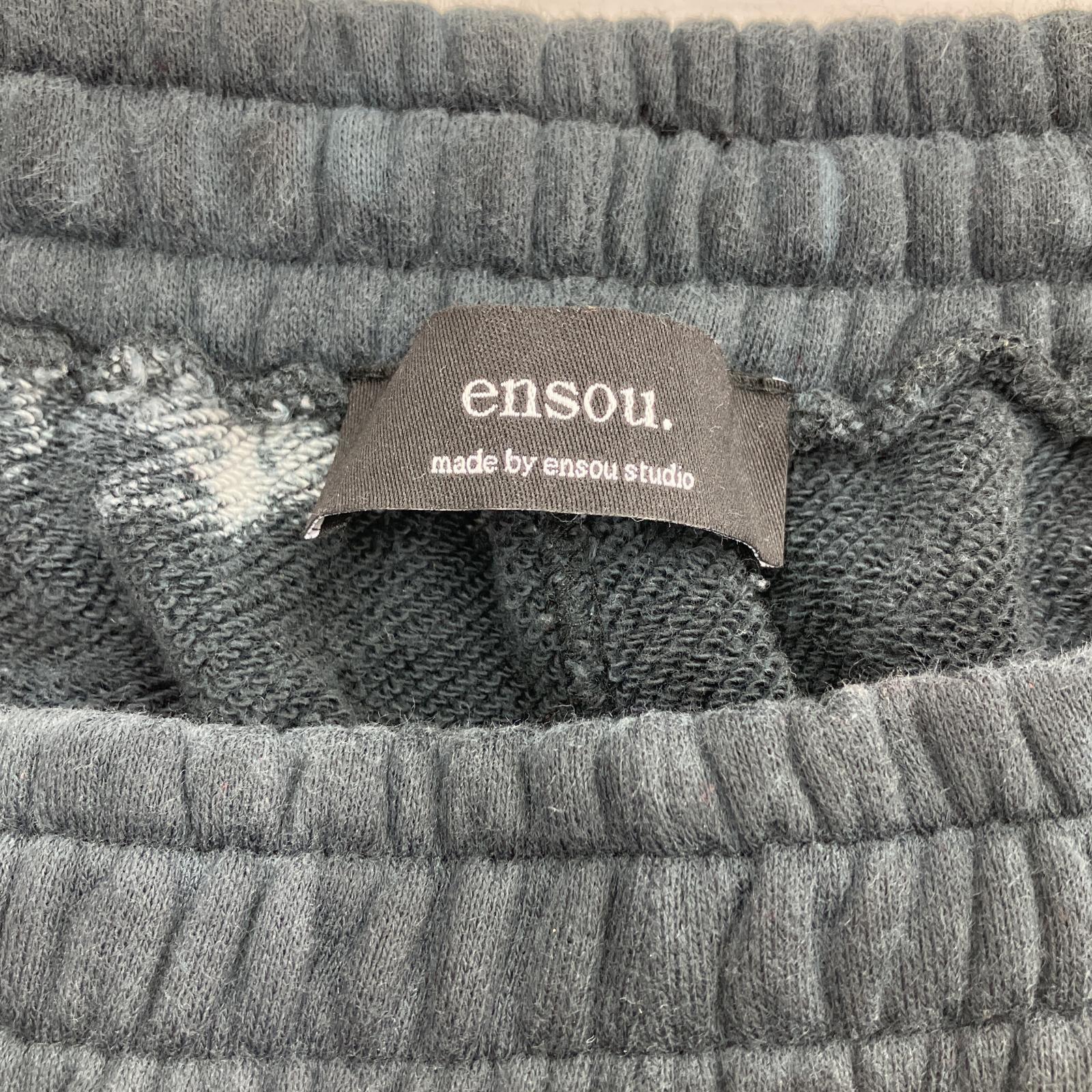 その他ボトムス ensou. Tye-dye Wide Sweat pants ブラック (L) L ブラック