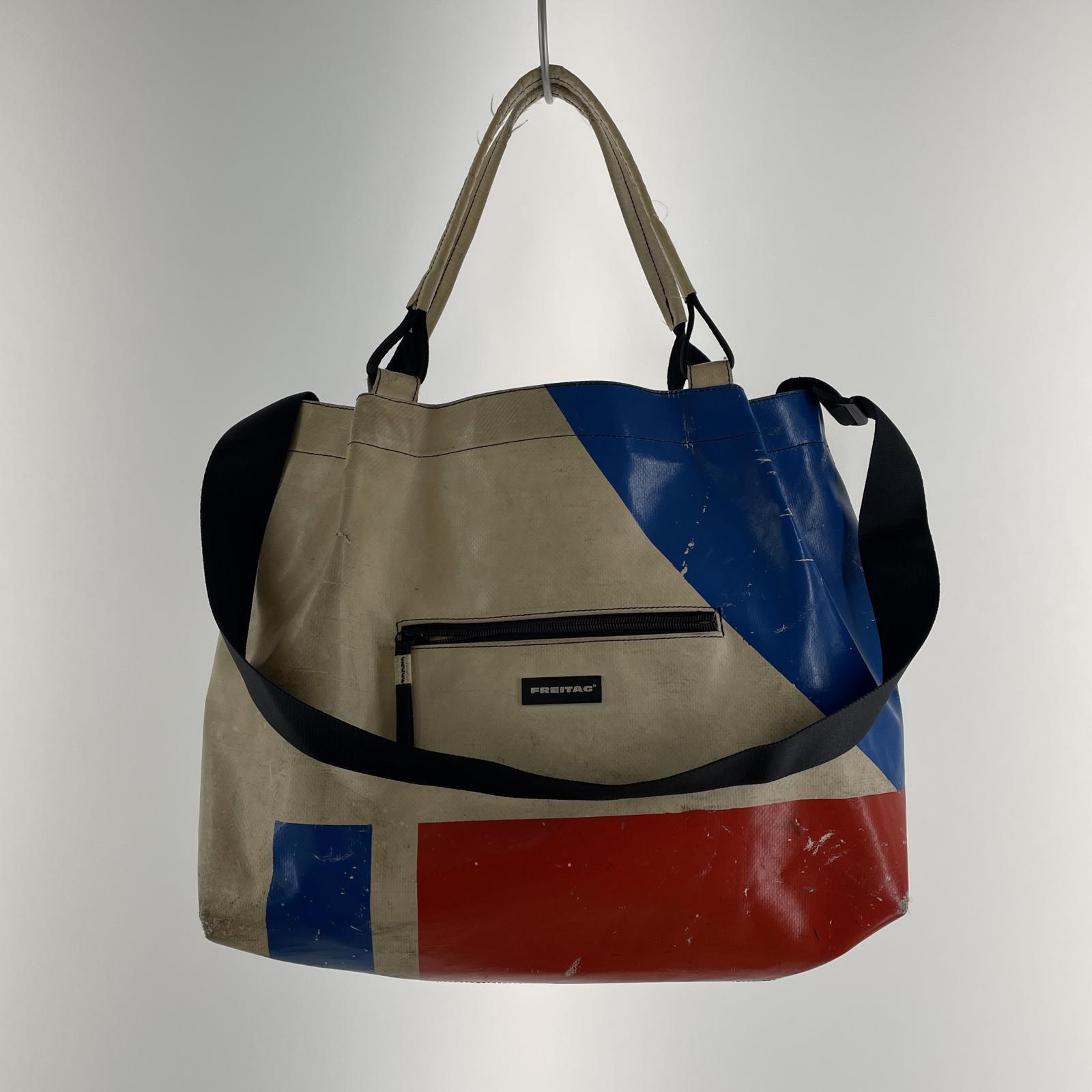 その他バッグ FREITAG PEGGY 2WAYバッグ アイボリー×ブルー×オレンジ ベージュ
