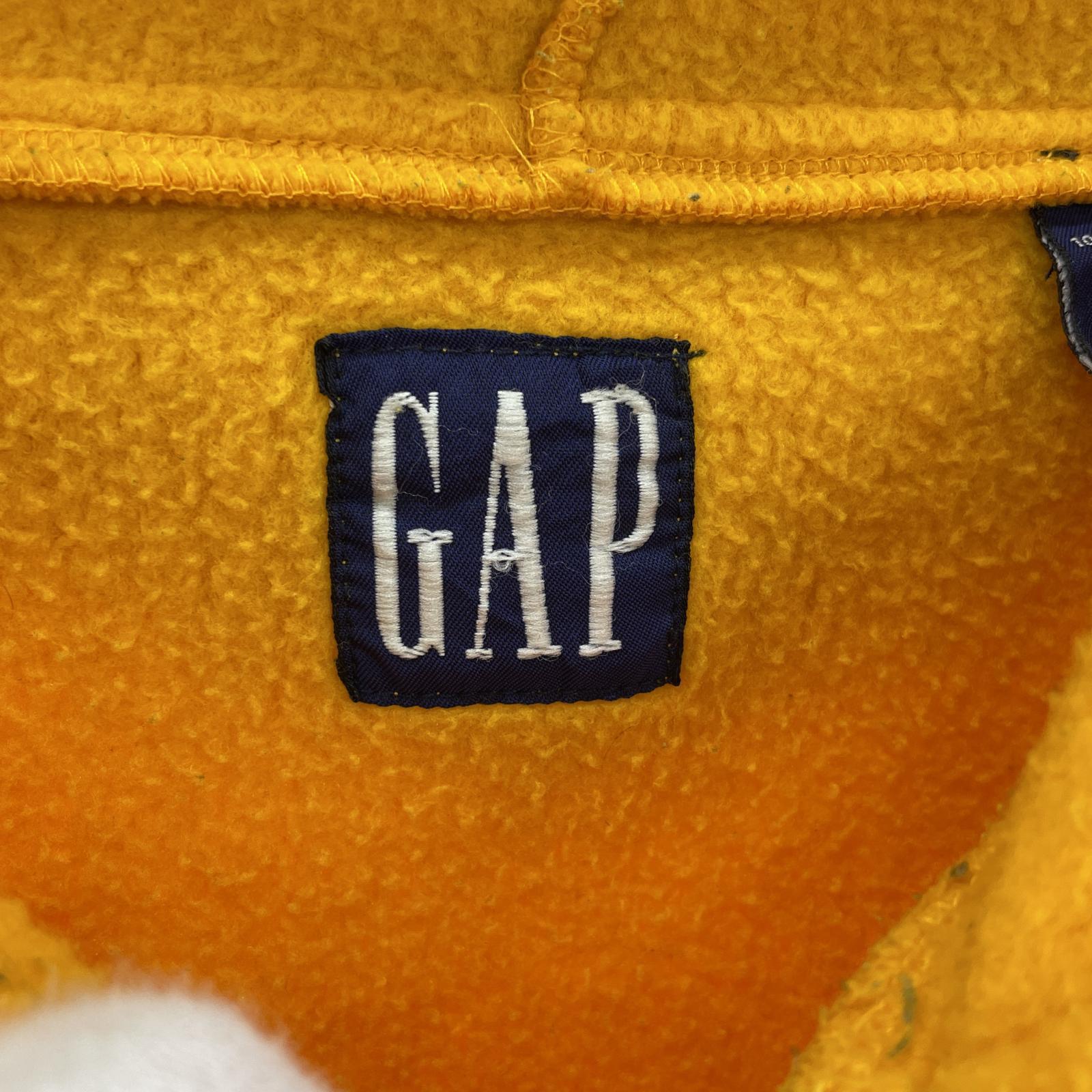 その他トップス OLD GAP 90s ハーフジップ フリース プルオーバー 黄 (XL)