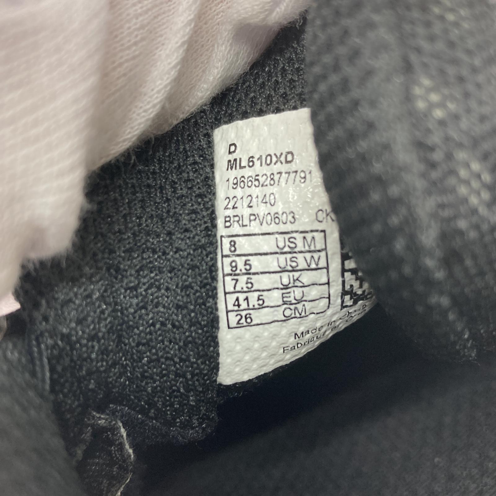 スニーカー NEW BALANCE 610XD 26.0 ML610XD 26cm (US8 UK7 1/2 EU42) ブラック
