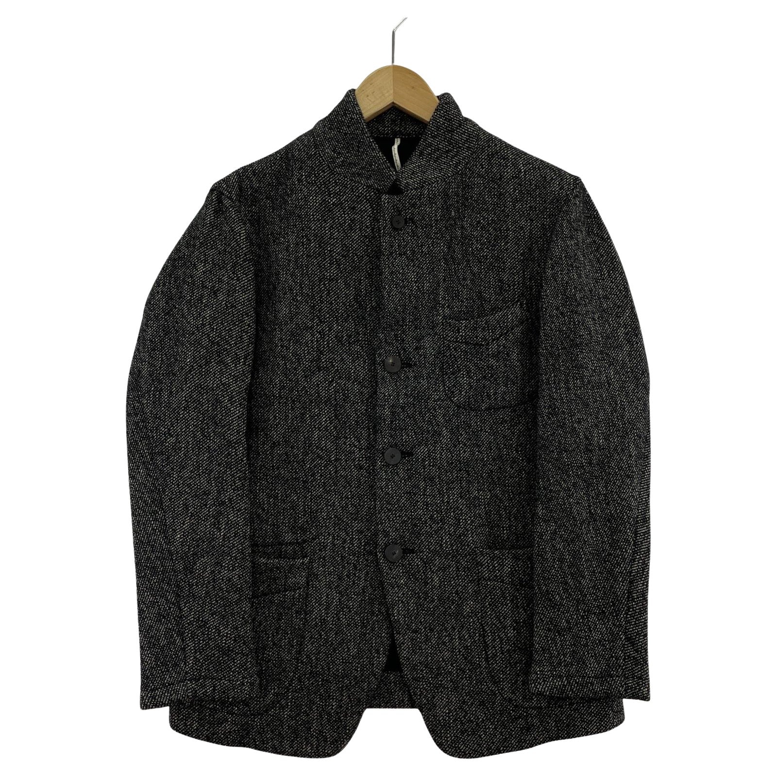 その他アウター m's braque ツイードスタンドカラージャケット 34 グレー ブラック