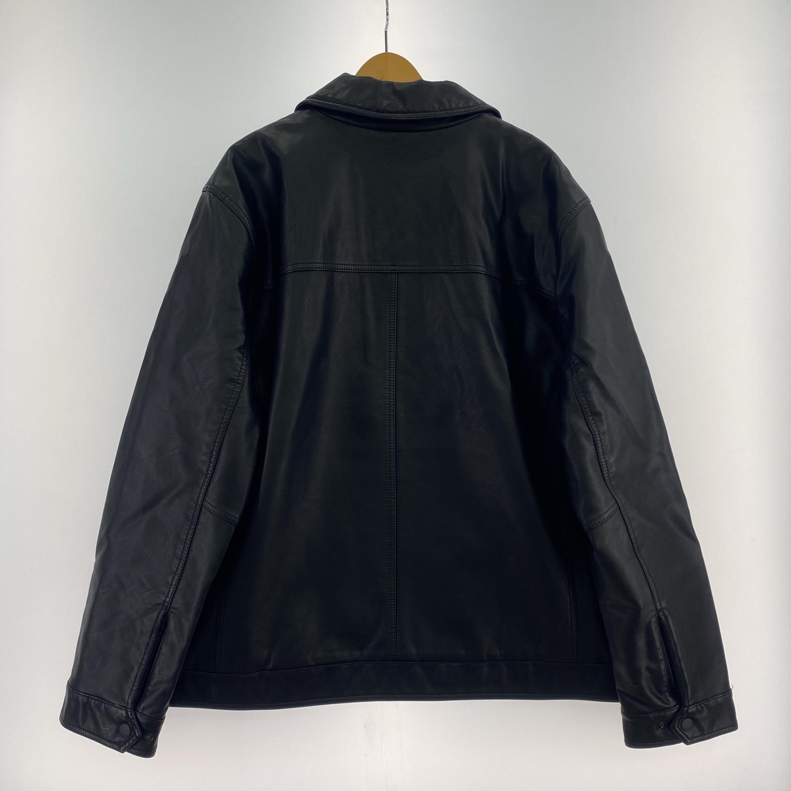 その他アウター TOMMY HILFIGER フェイクレザージャケット BLK XXL ブラック