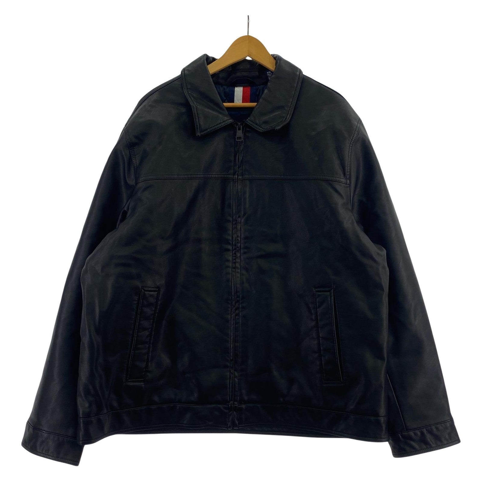 その他アウター TOMMY HILFIGER フェイクレザージャケット BLK XXL ブラック