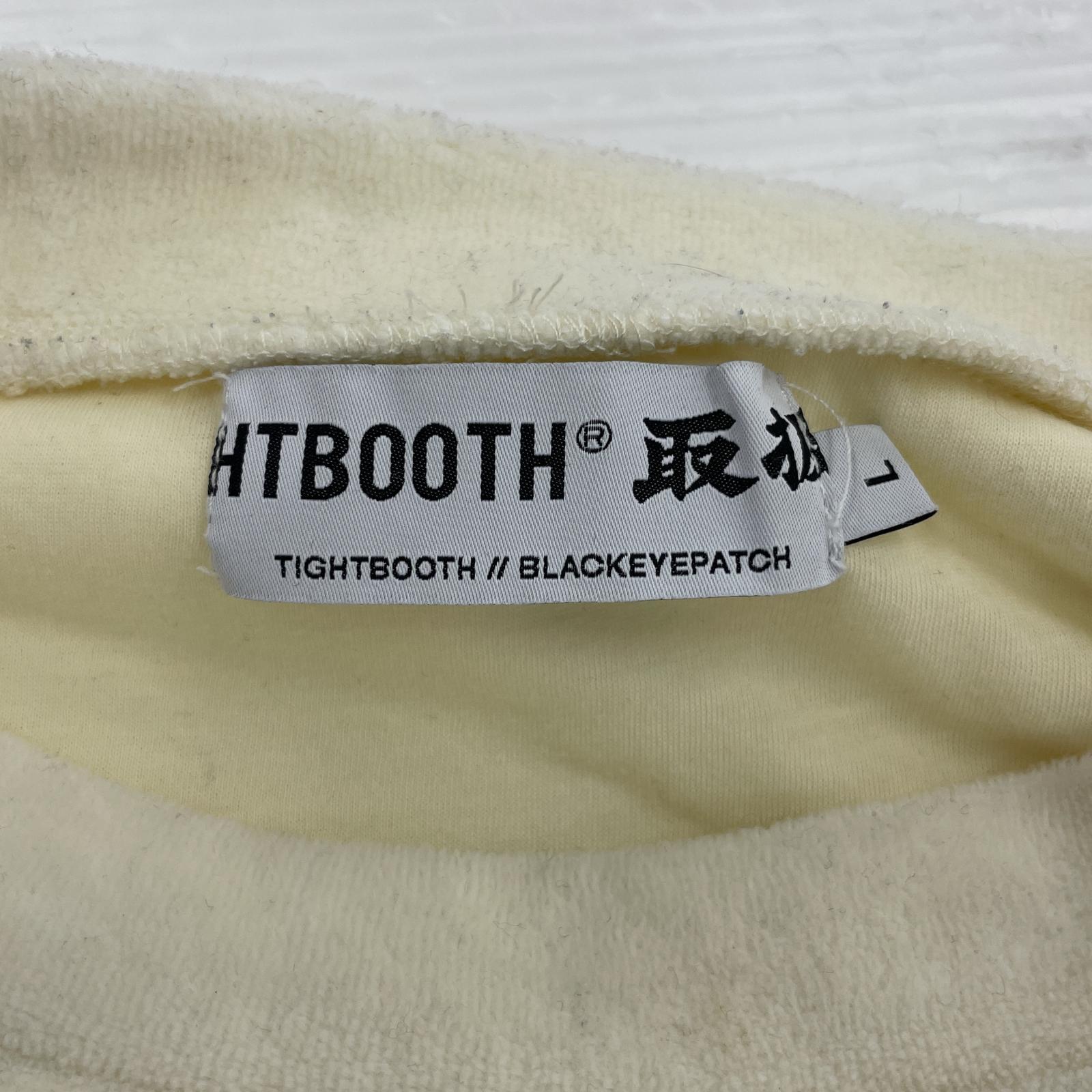 その他トップス TIGHTBOOTH×black eye patch DANGER ベロアスウェット アイボリー (L) L ホワイト