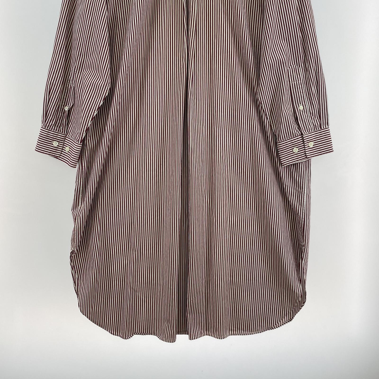 ワンピース GYMPHLEX L/S ストライプロングシャツワンピース 14