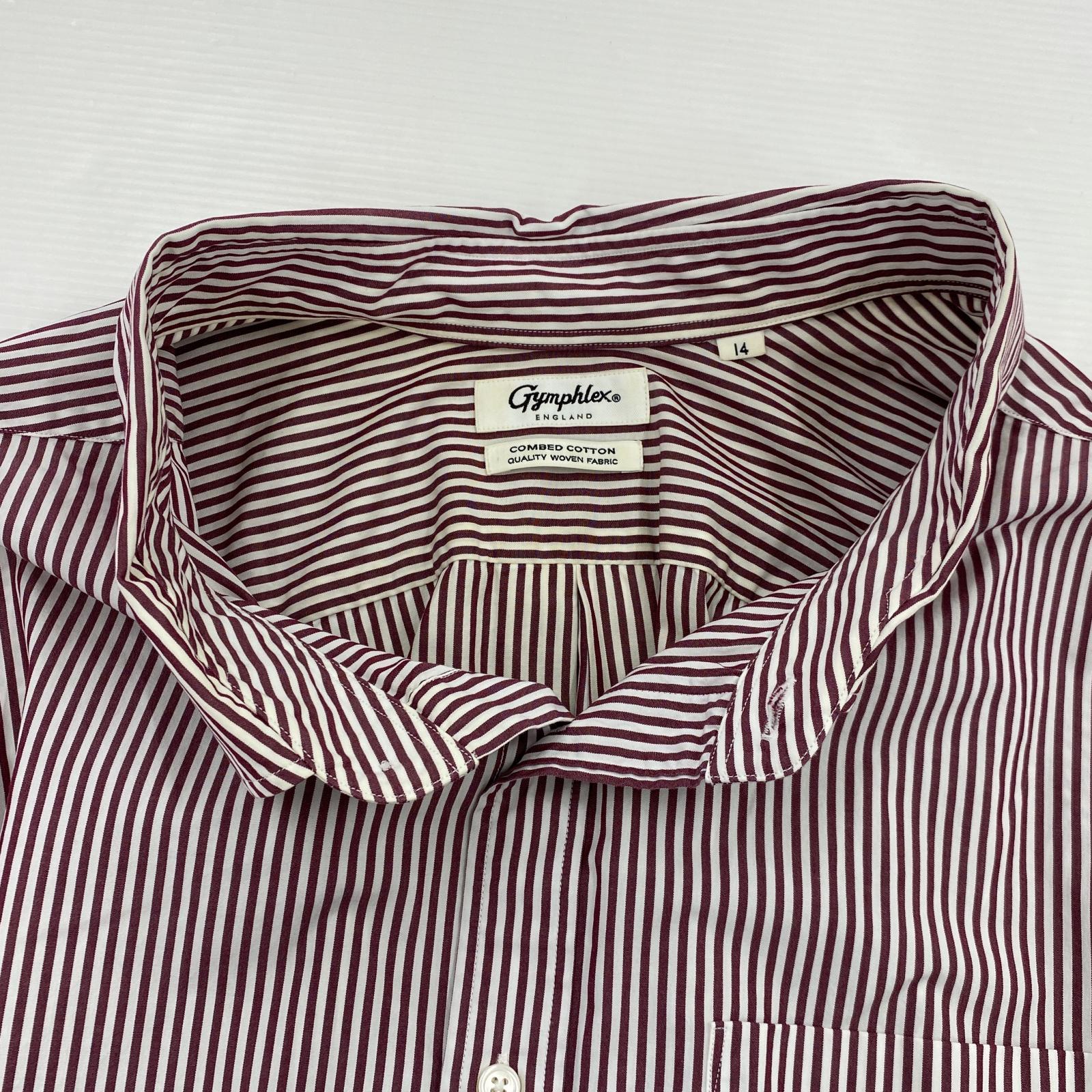 ワンピース GYMPHLEX L/S ストライプロングシャツワンピース 14