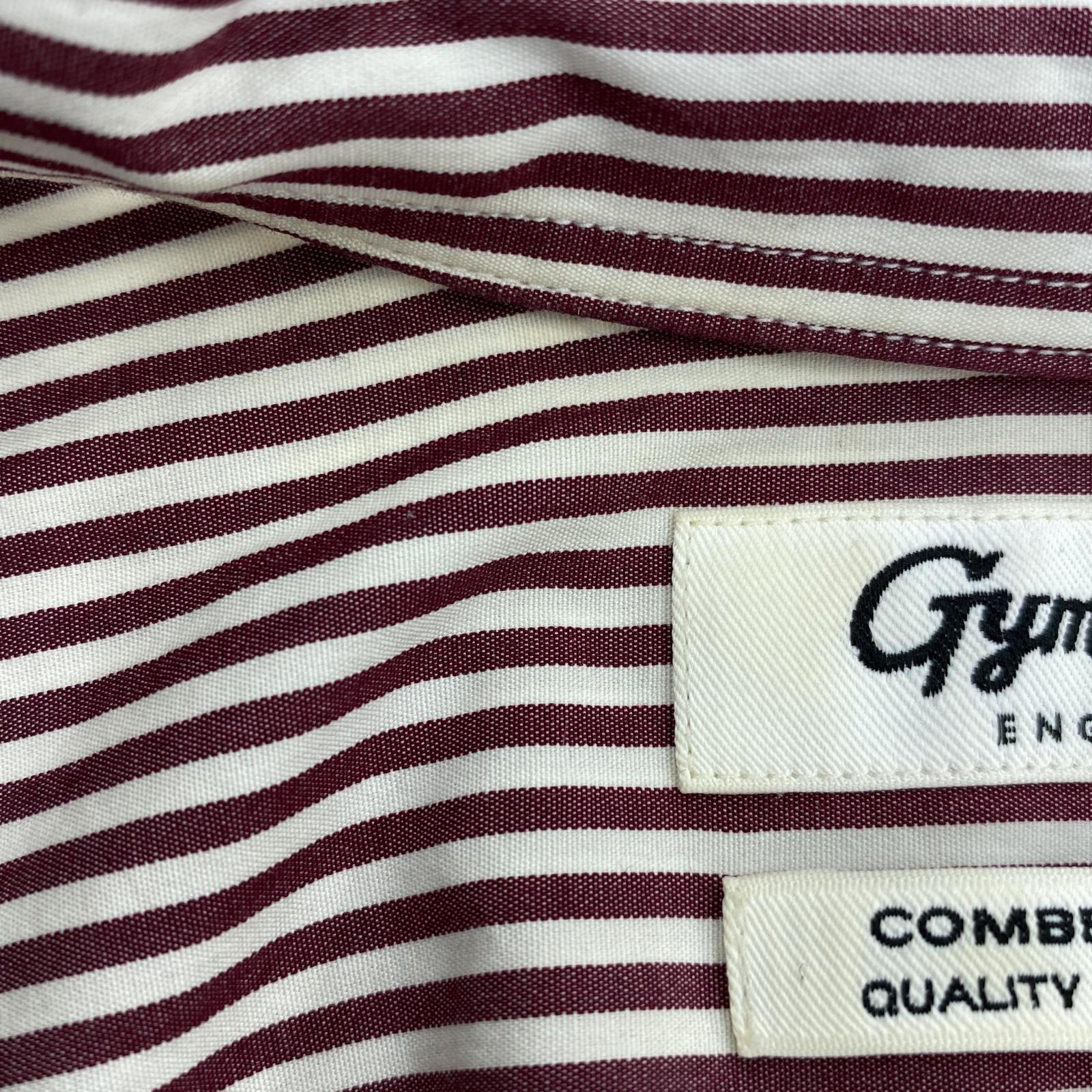 ワンピース GYMPHLEX L/S ストライプロングシャツワンピース 14