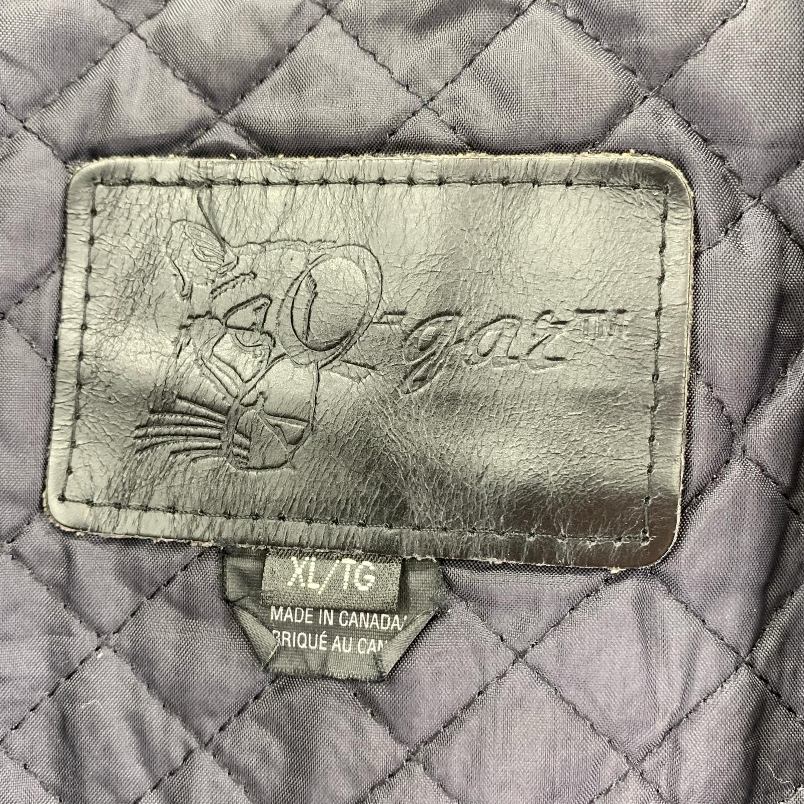 その他アウター LORENZO'S CANADA製 袖レザースタジャン XL ブラック ブラック