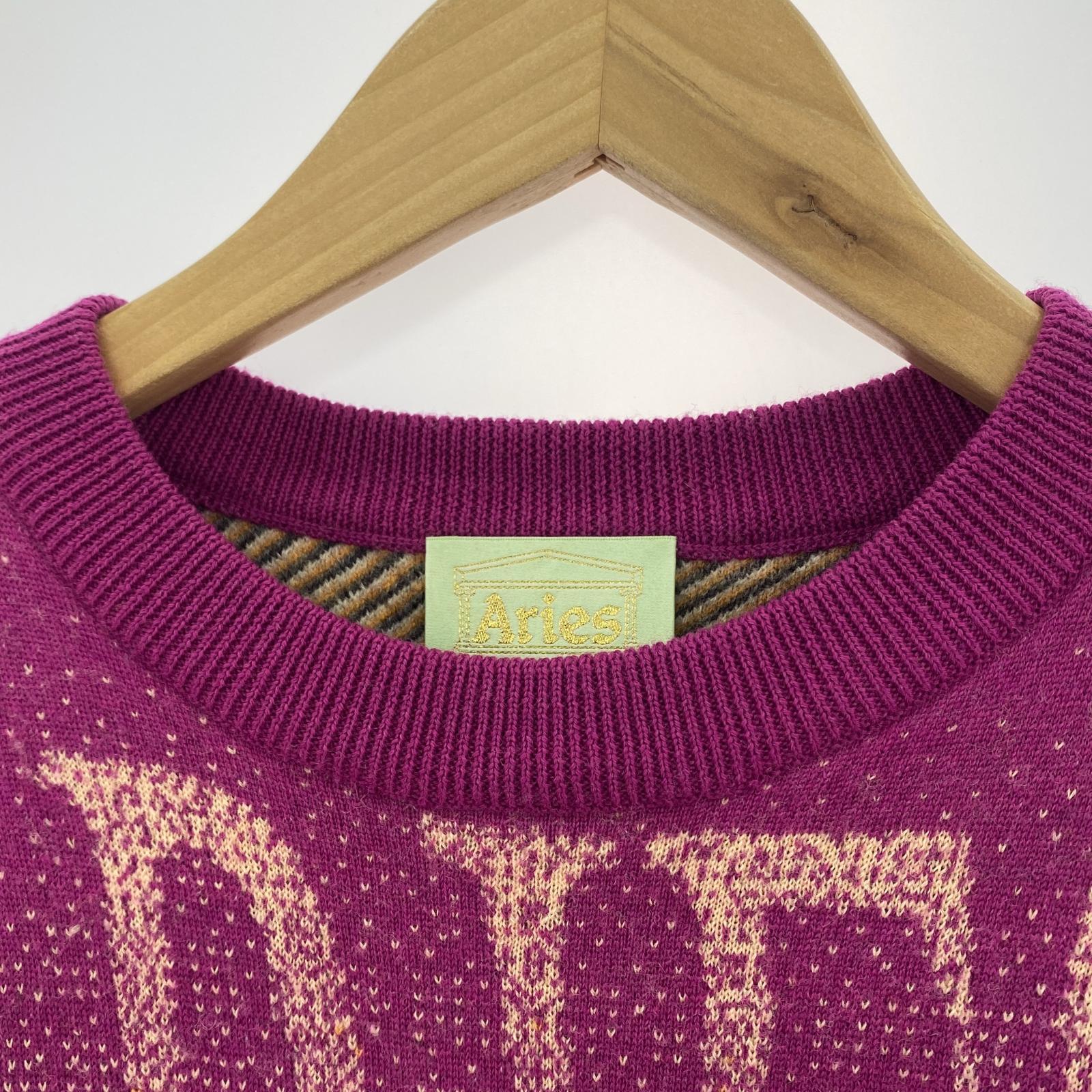 その他トップス ARIES 23AW HENGE KNIT JUMPER 総柄ニット (M) M マルチカラー