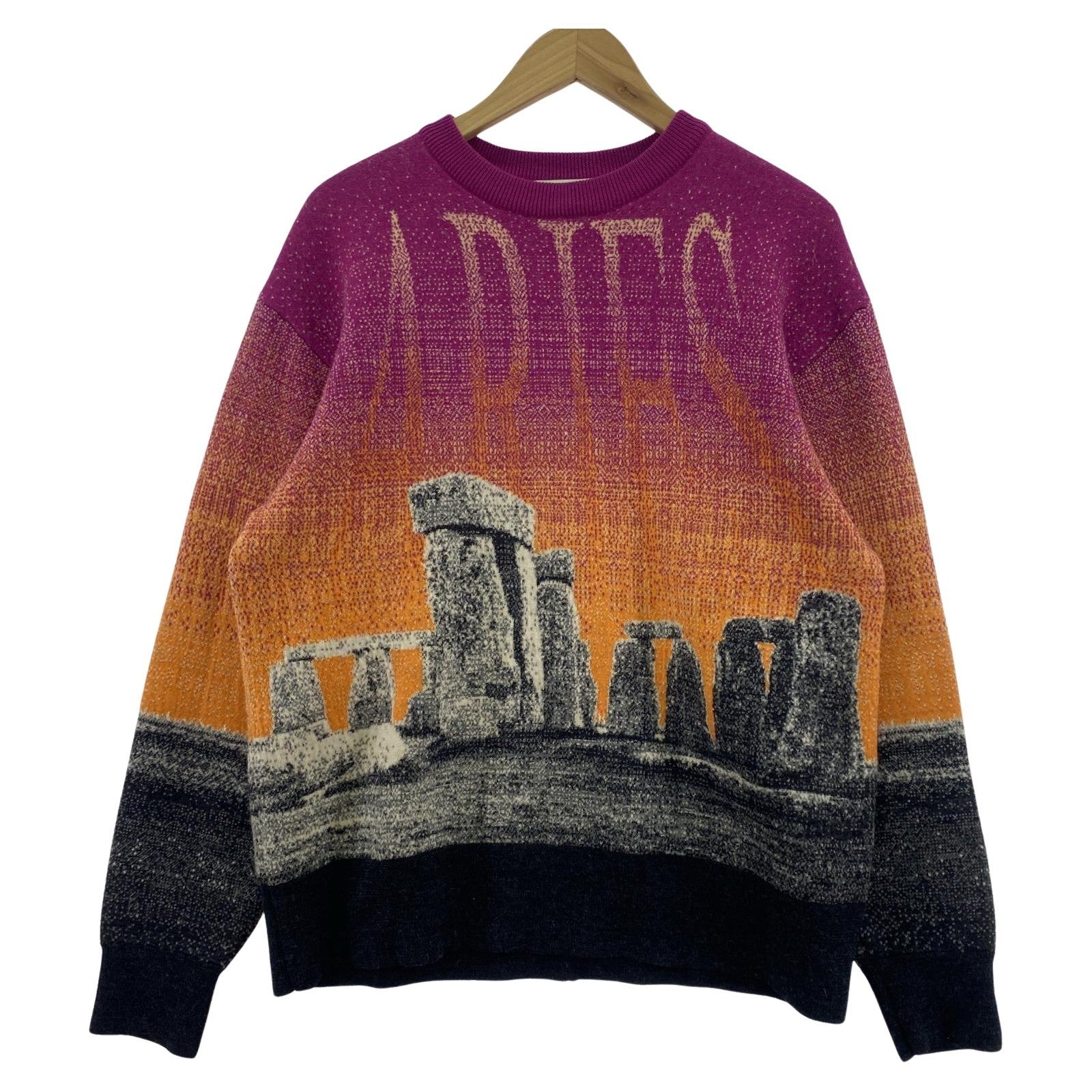 その他トップス ARIES 23AW HENGE KNIT JUMPER 総柄ニット (M) M マルチカラー