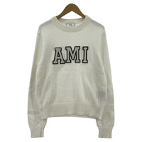 その他トップス AMI Alexandre Mattiussi FELPA PULL COL ROND コットンニット S アイボリー S ホワイト
