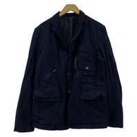 その他アウター COMME des GARCONS HOMME ポリ縮絨 製品染め デザインジャケット S 紺 S ネイビー