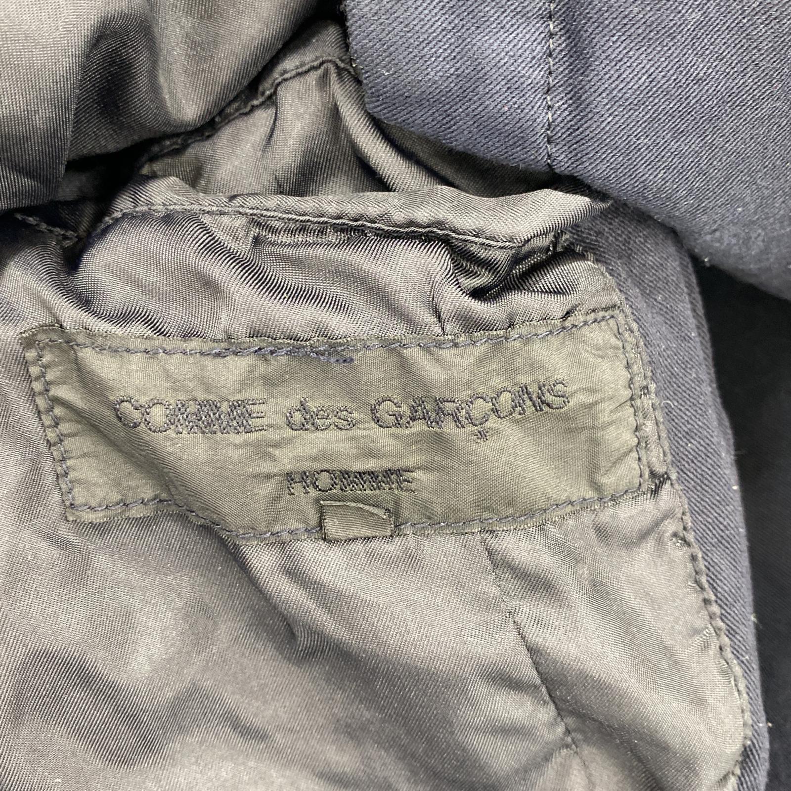 その他アウター COMME des GARCONS HOMME ポリ縮絨 製品染め デザインジャケット S 紺 S ネイビー