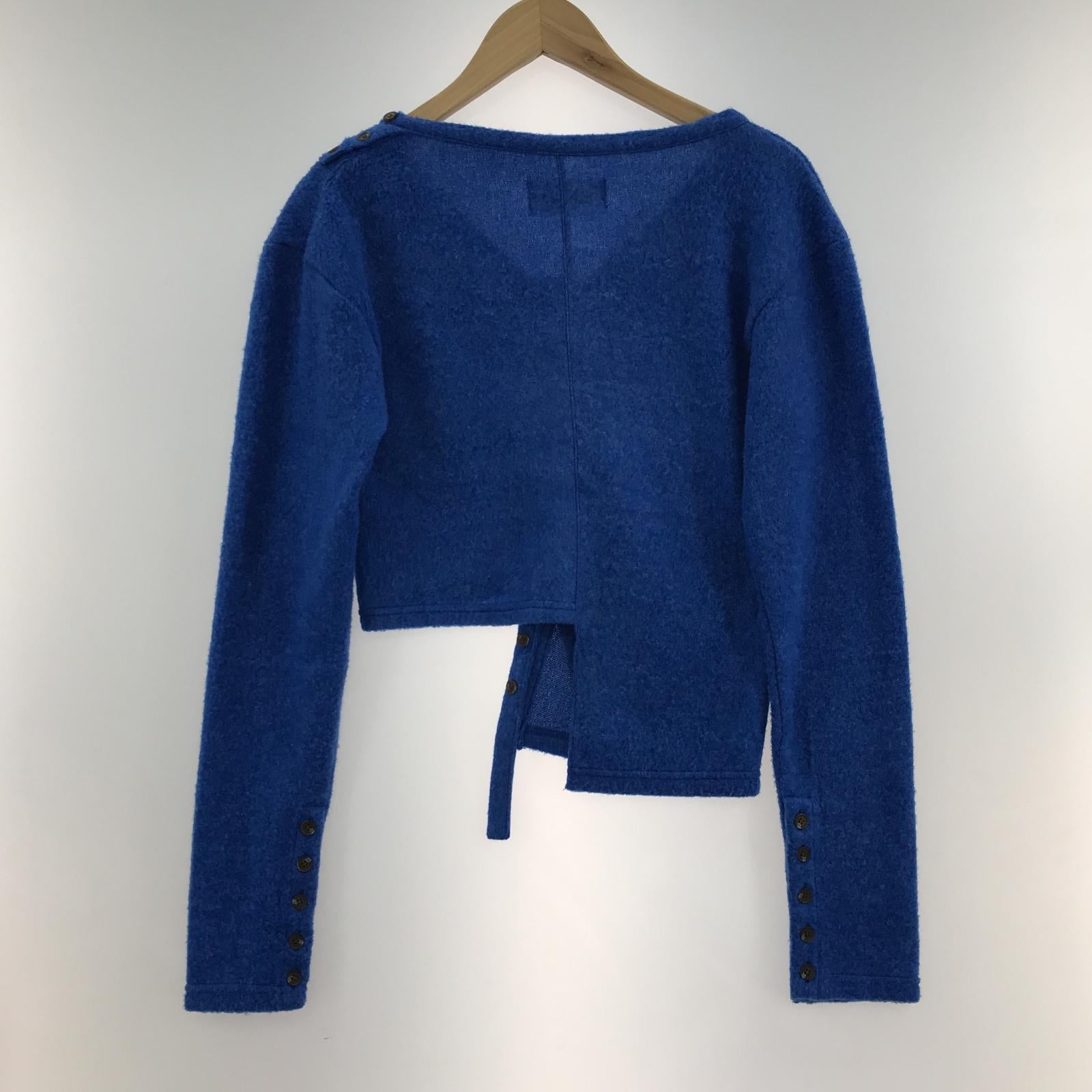 その他トップス VIAVANDA BUTTON HALTER NECK TOP ブルー フリー