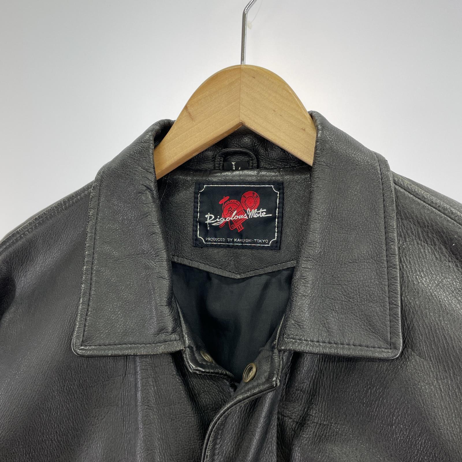その他アウター rigorous mate レザージャケット 黒 L L ブラック