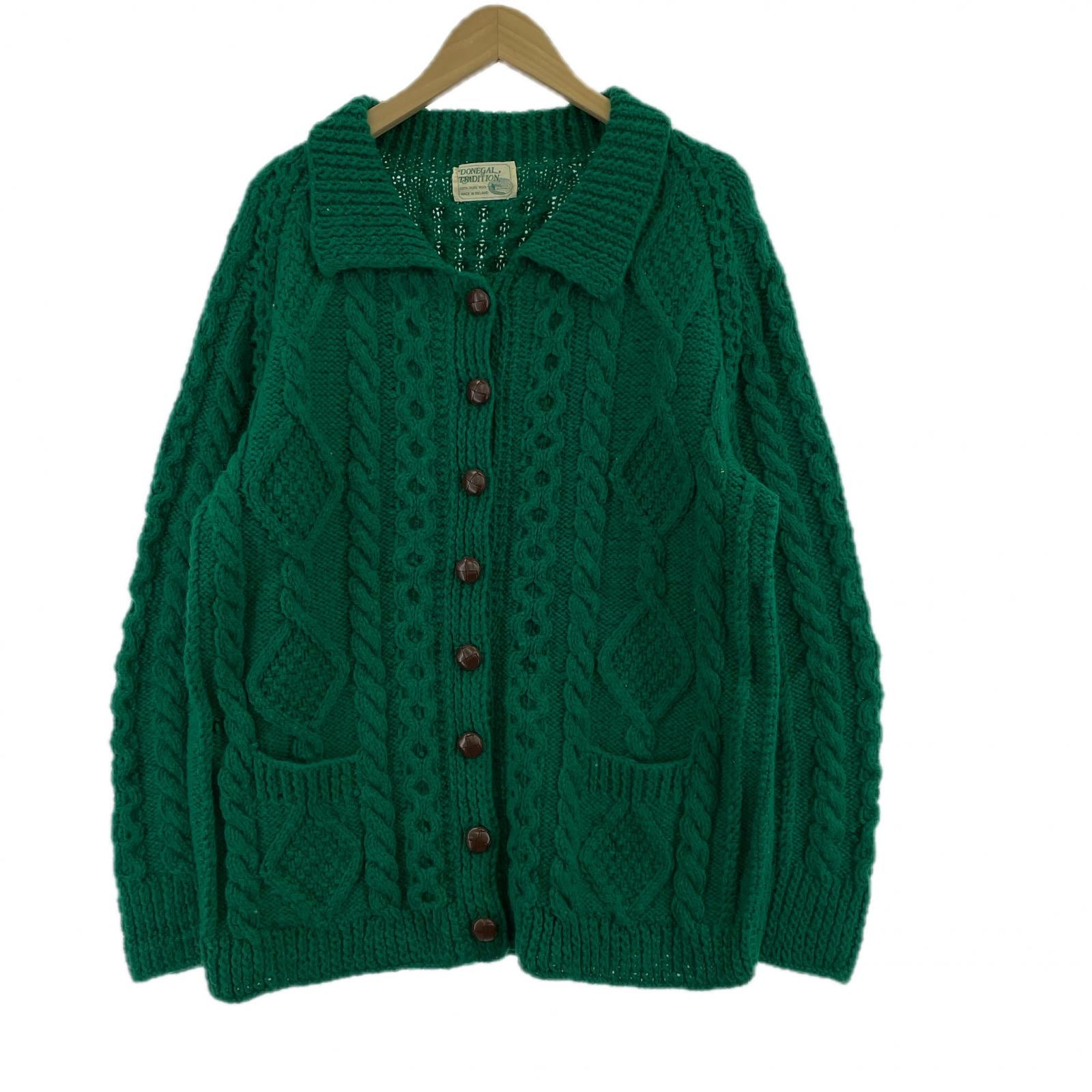 その他トップス OLD・VINTAGE DONEGAL TRADITION 80s ニットカーディガン グリーン
