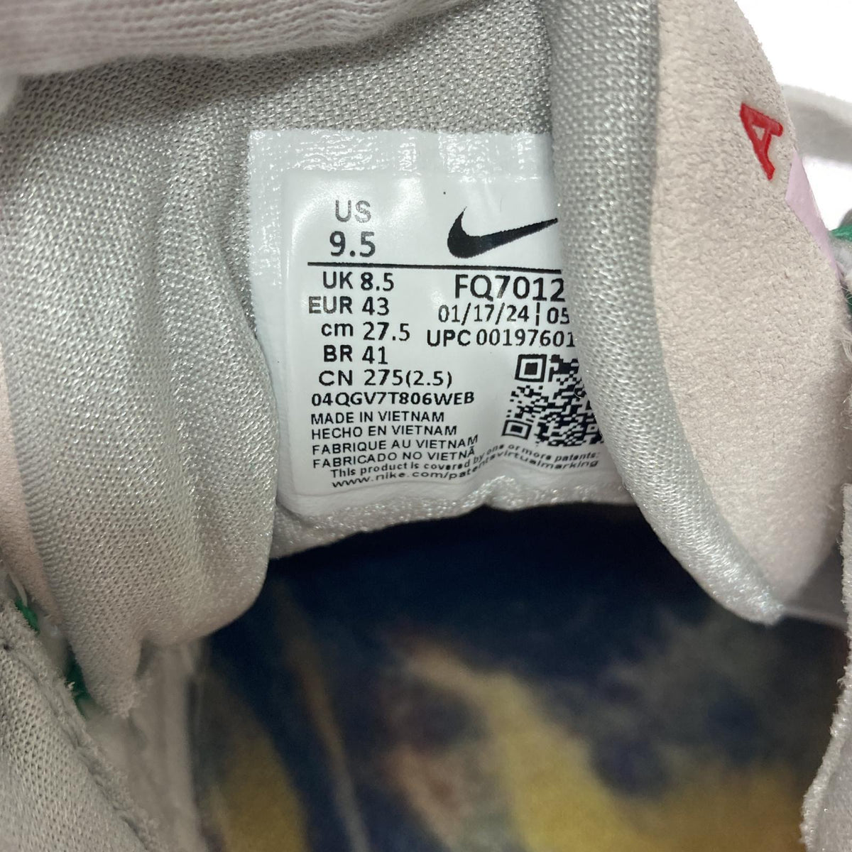 スニーカー NIKE×NIGO AIR FORCE 3 LOW SP スニーカー 27.5 FQ7012-100 マルチ 27.5cm (US9 1/2 UK9 EU45) マルチカラー