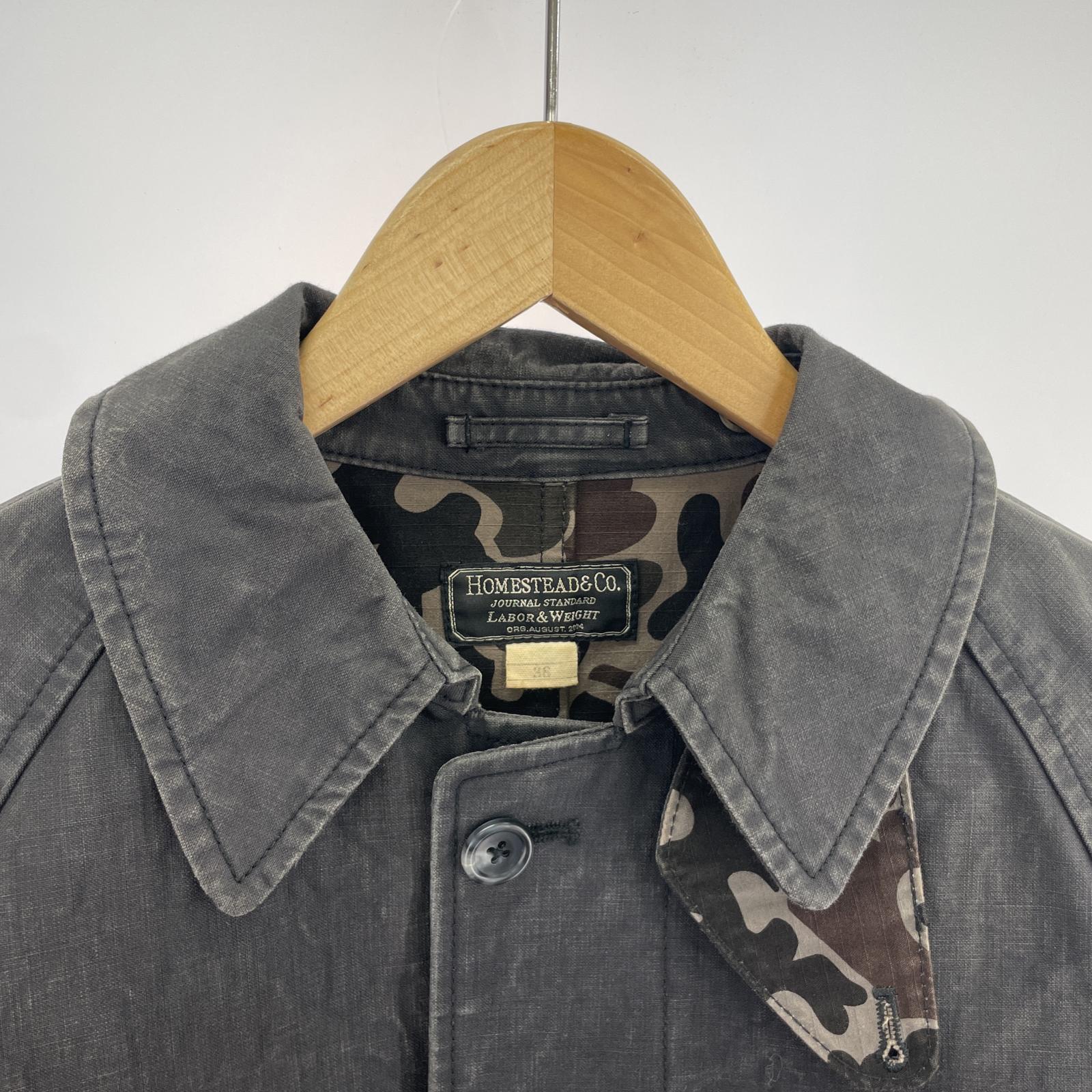 その他アウター HOMESTEAD&CO ハードシェルショートトレンチコート 38 ブラック