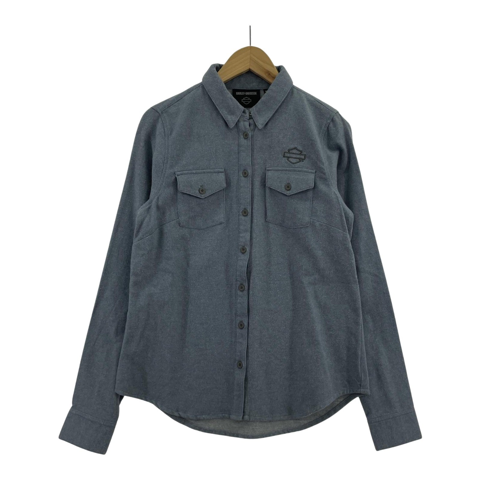 長袖シャツ Harley-Davidson L/Sコットンシャツ グレー S