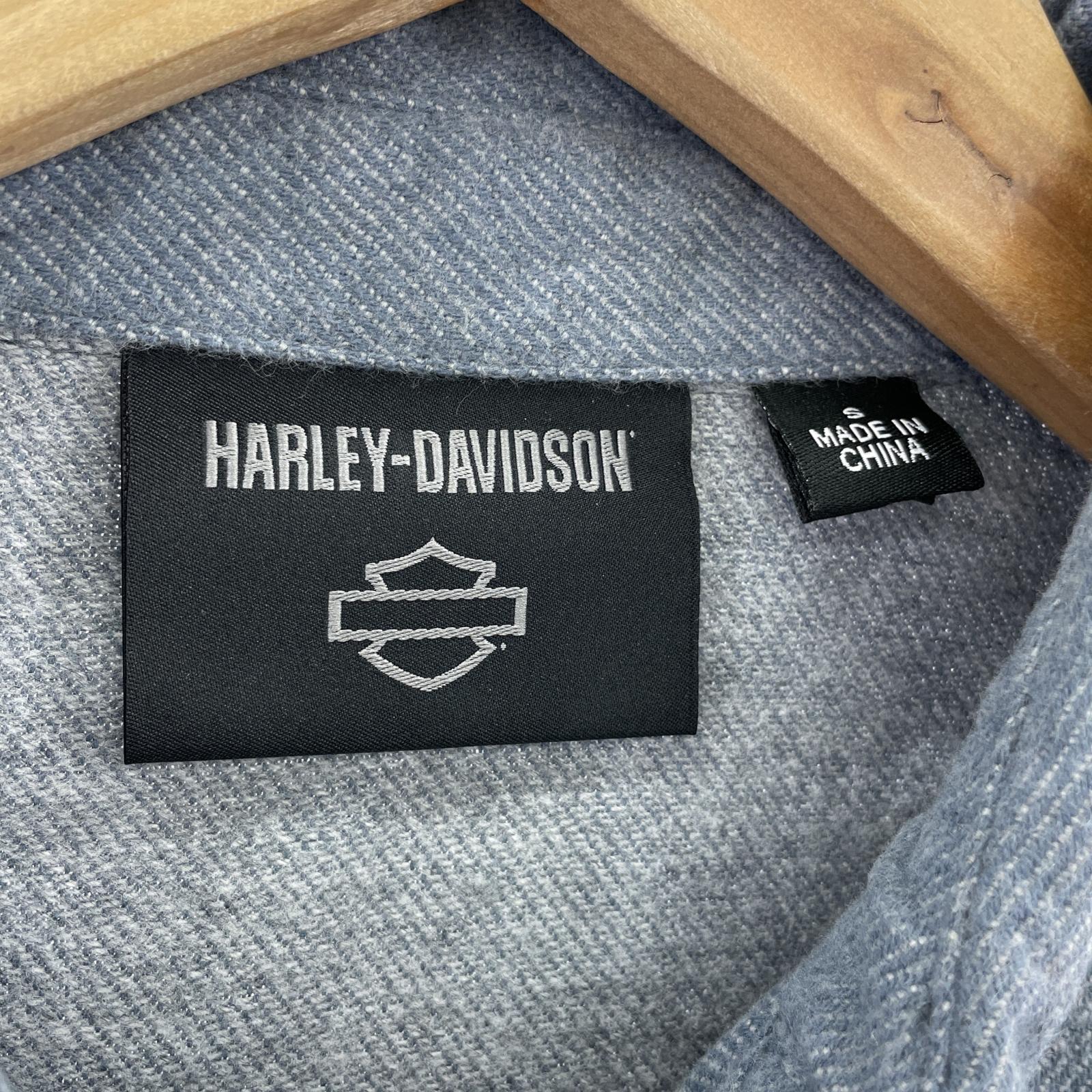 長袖シャツ Harley-Davidson L/Sコットンシャツ グレー S