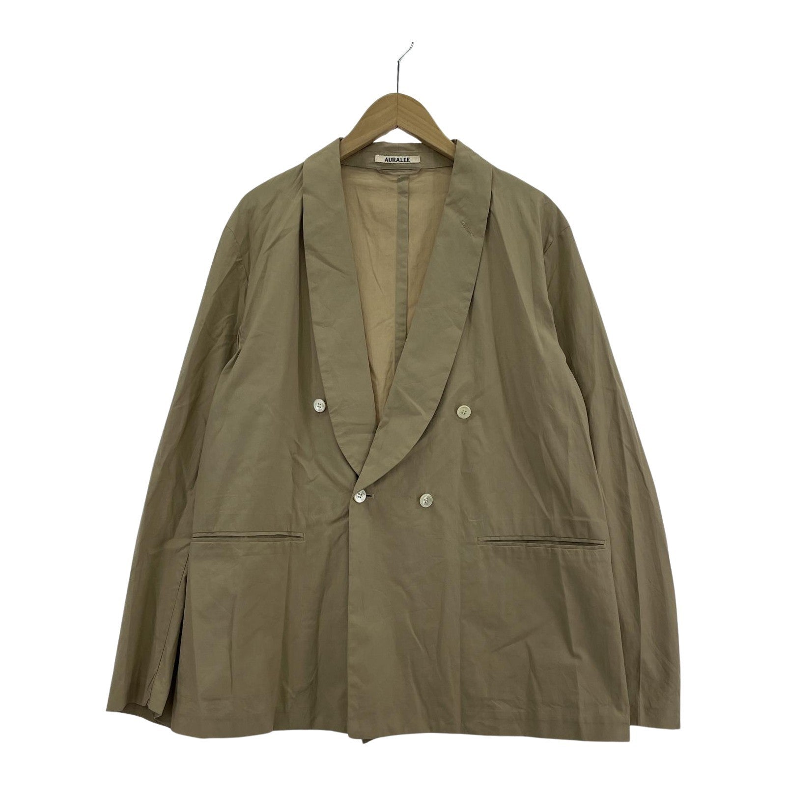 その他アウター AURALEE 18SS SHAWL COLLAR JACKET ベージュ (4)