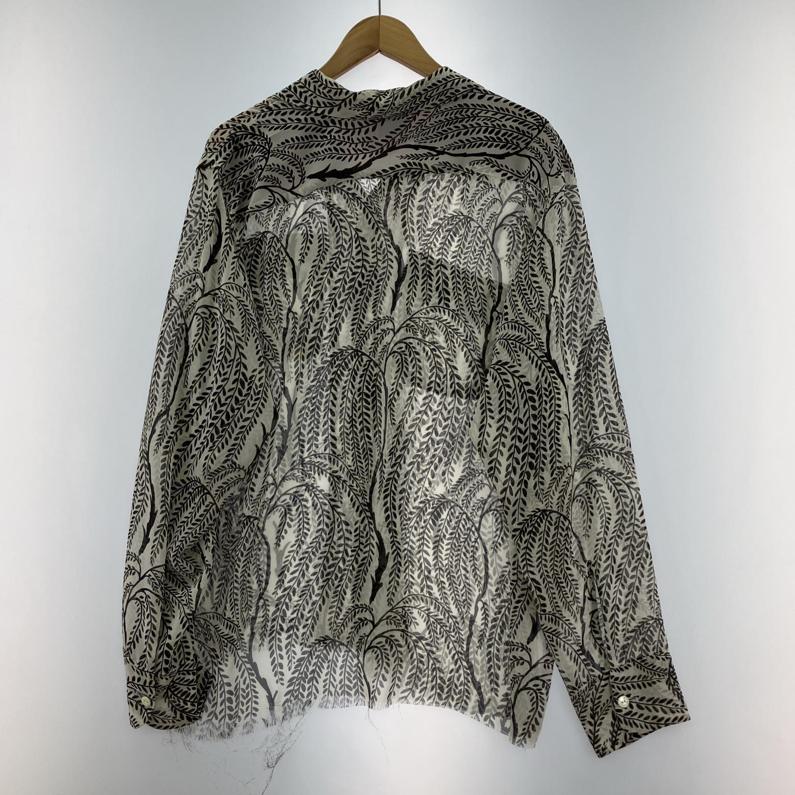 長袖シャツ Needles 総柄 シア-シャツ L L ブラウン