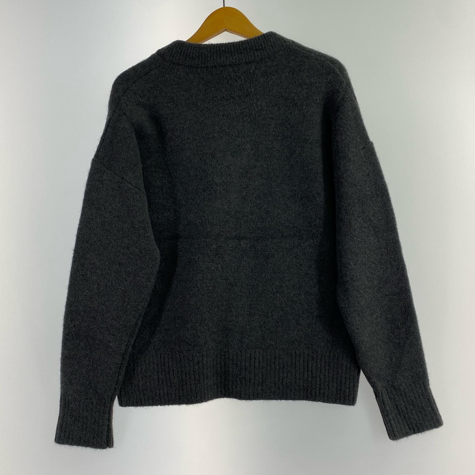 カーディガン AMI Alexandre Mattiussi アルパカ混ロゴカーディガン UKC025KN0032 グレー (XS) グレー