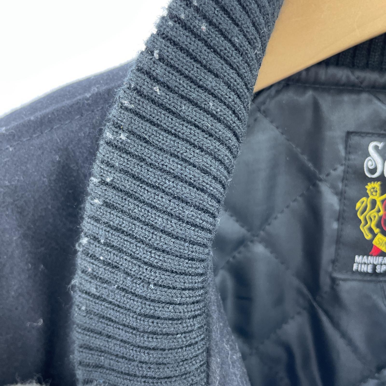 その他アウター schott×SKOOKUM 袖レザー ウール スタジャン M 黒