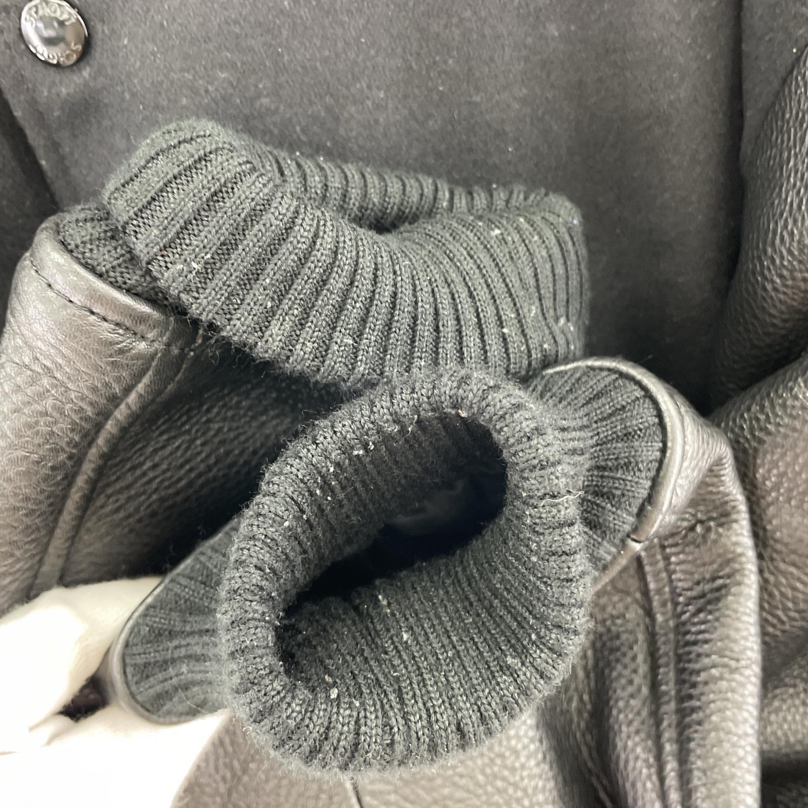 その他アウター schott×SKOOKUM 袖レザー ウール スタジャン M 黒