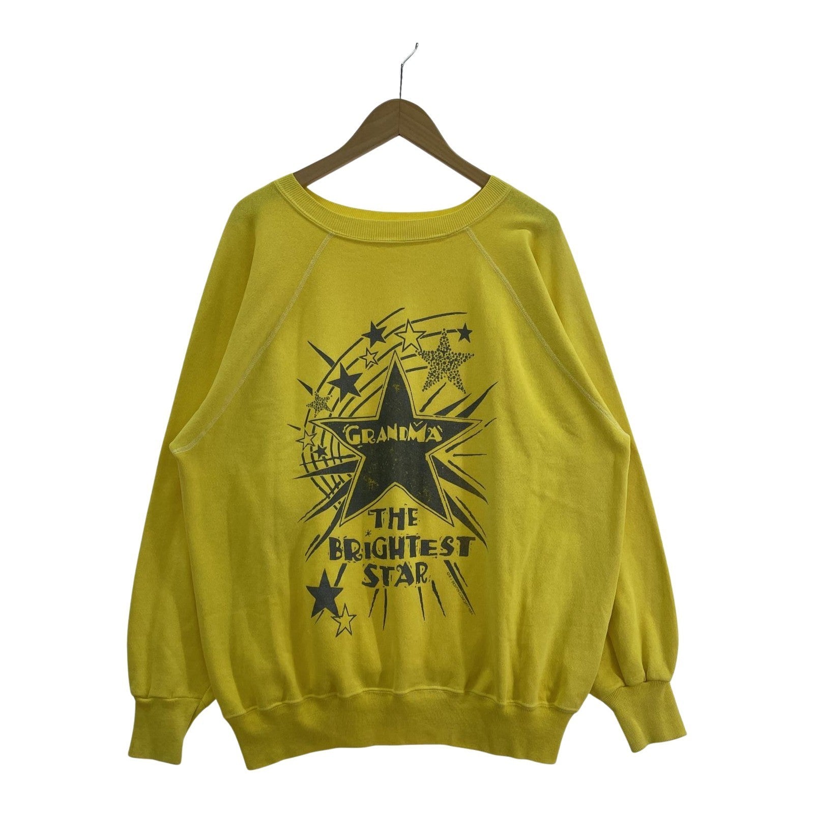 その他トップス OLD 80s頃 GRANDMA BRIGHTEST STAR スウェット イエロー