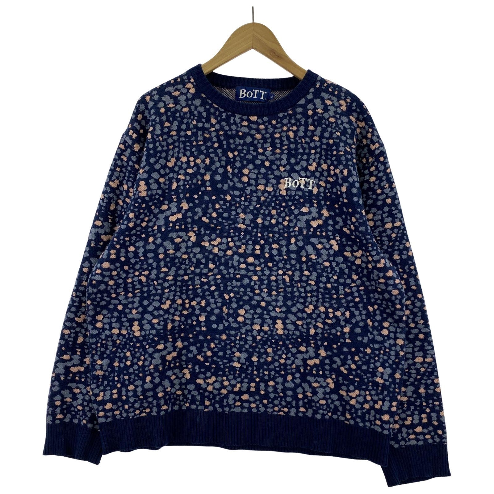 その他トップス BoTT paint sweater XL LL ネイビー