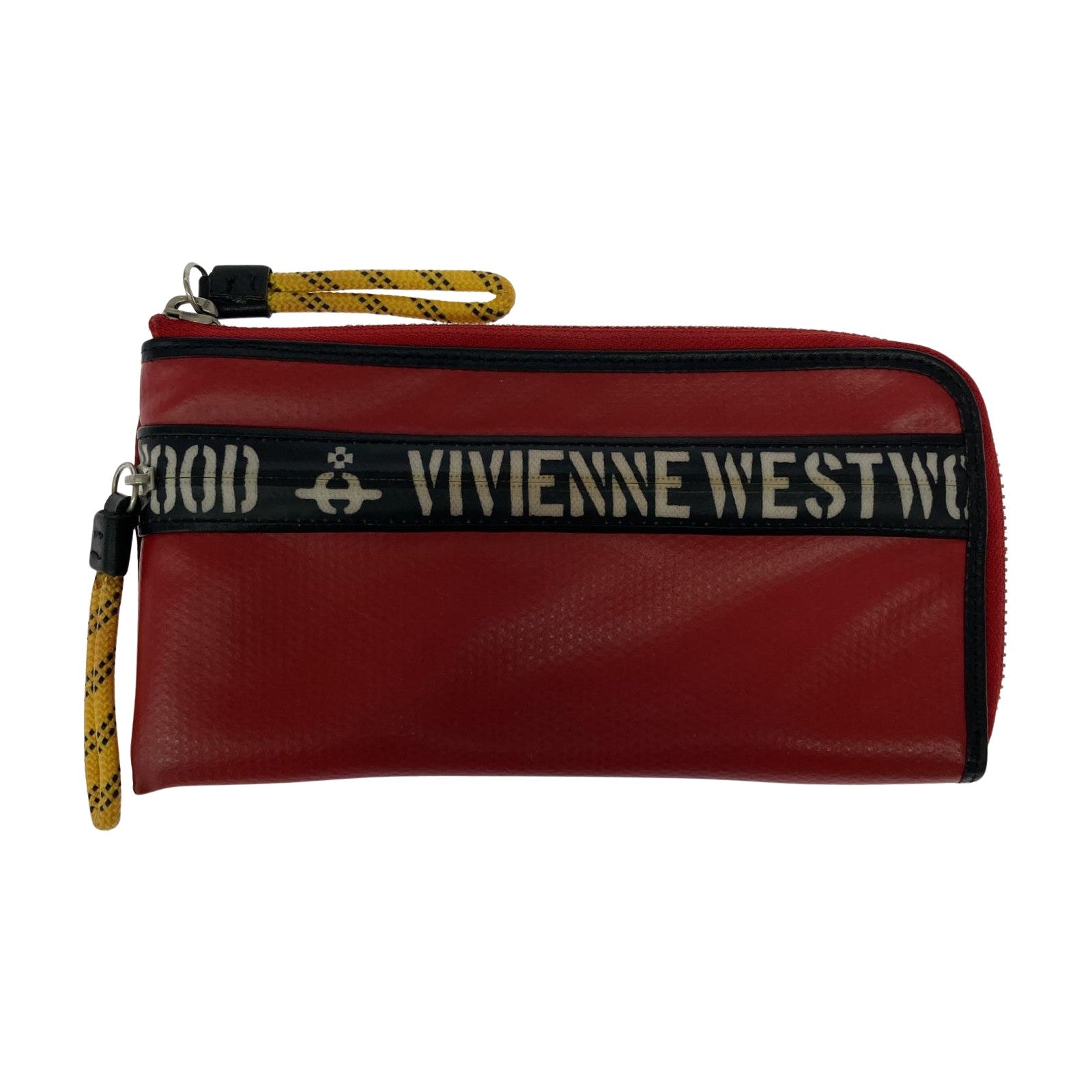 コインケース Vivienne Westwood L字ジップ 長財布 ビニール レッド