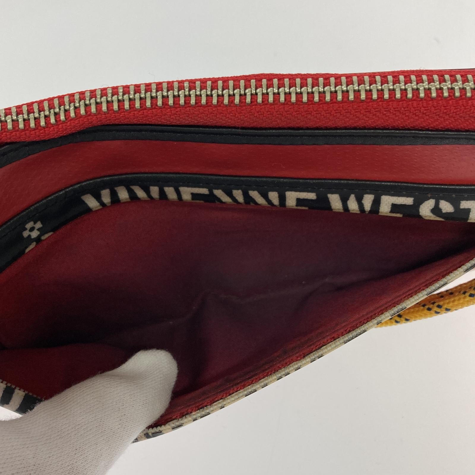 コインケース Vivienne Westwood L字ジップ 長財布 ビニール レッド