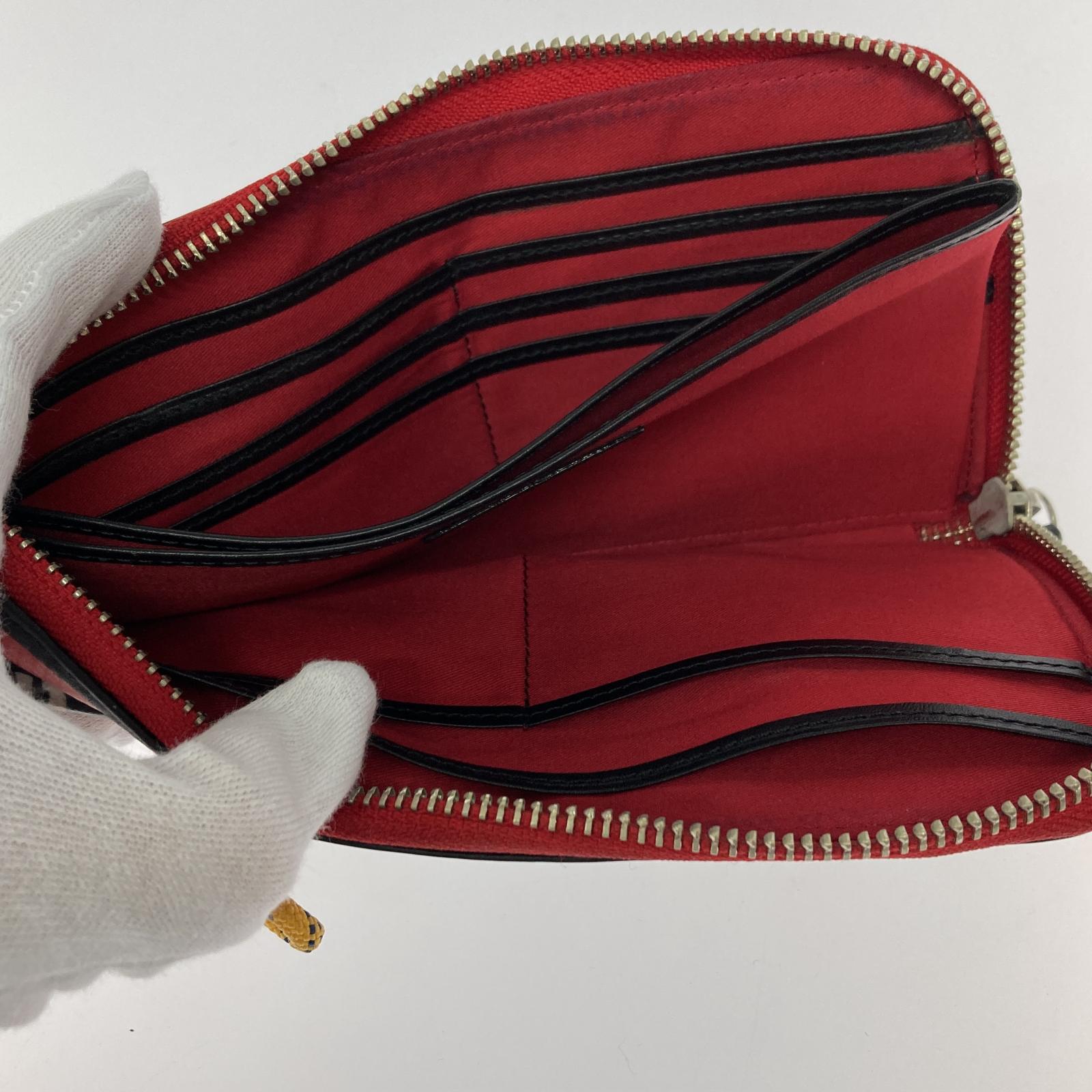 コインケース Vivienne Westwood L字ジップ 長財布 ビニール レッド