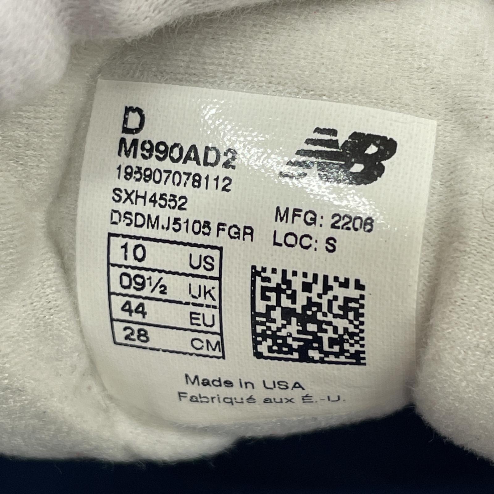 スニーカー NEW BALANCE M990AD2 28cm RED 28cm (US10 UK9 1/2 EU46)