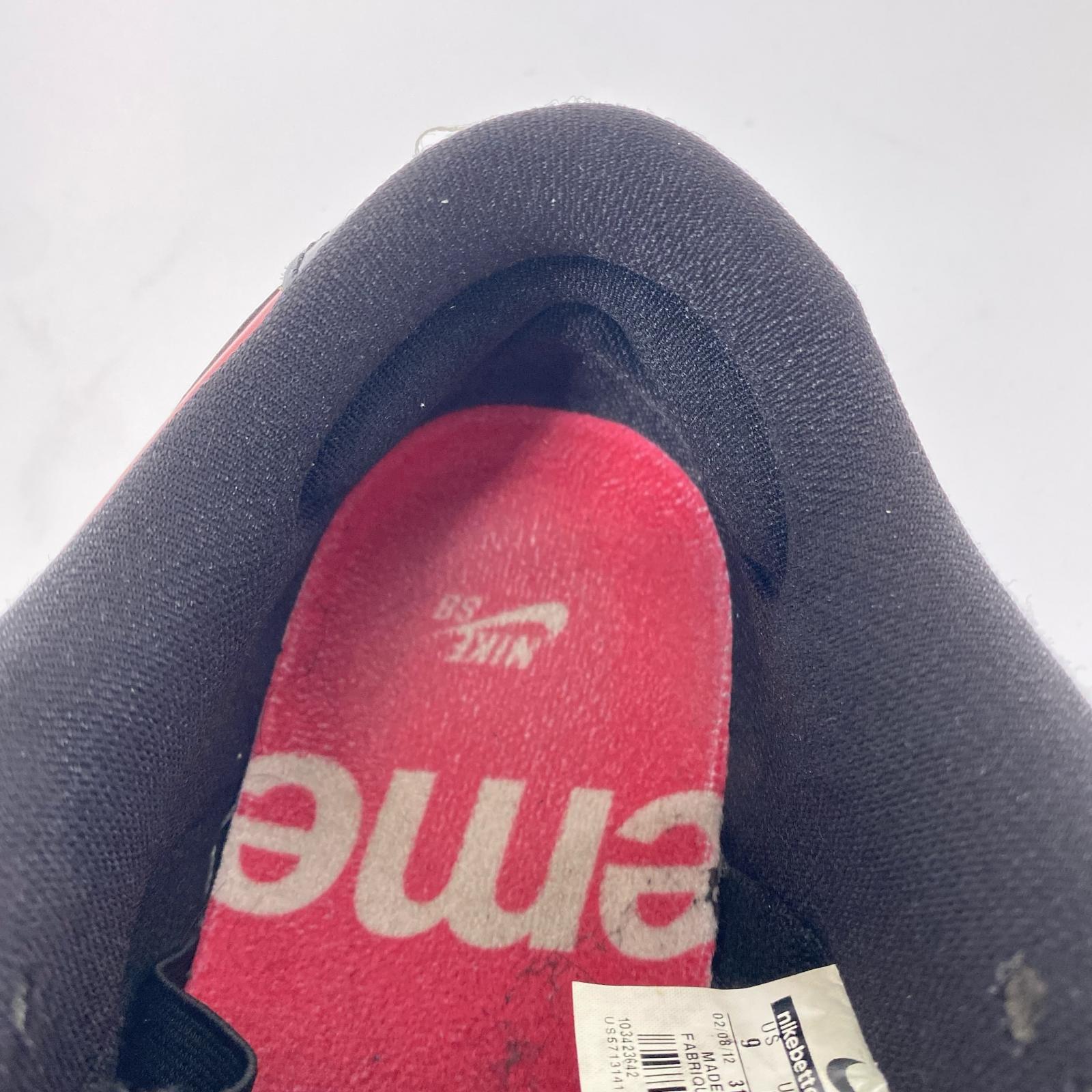 スニーカー Supreme×NIKE SB DUNK LOW Red Cement 2012 27.0cm 観賞用 27cm (US9 UK8 1/2 EU44) レッド