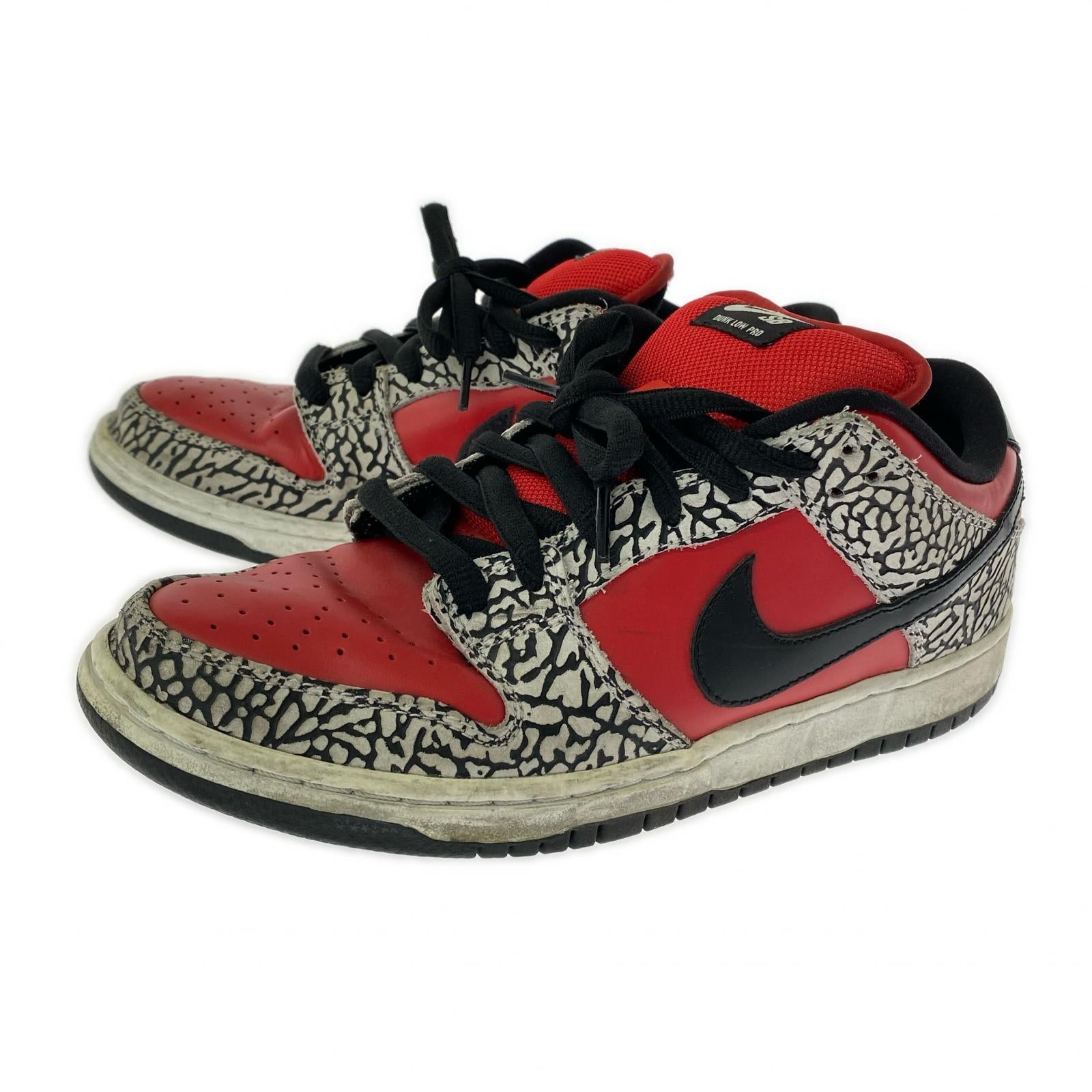 スニーカー Supreme×NIKE SB DUNK LOW Red Cement 2012 27.0cm 観賞用 27cm (US9 UK8 1/2 EU44) レッド