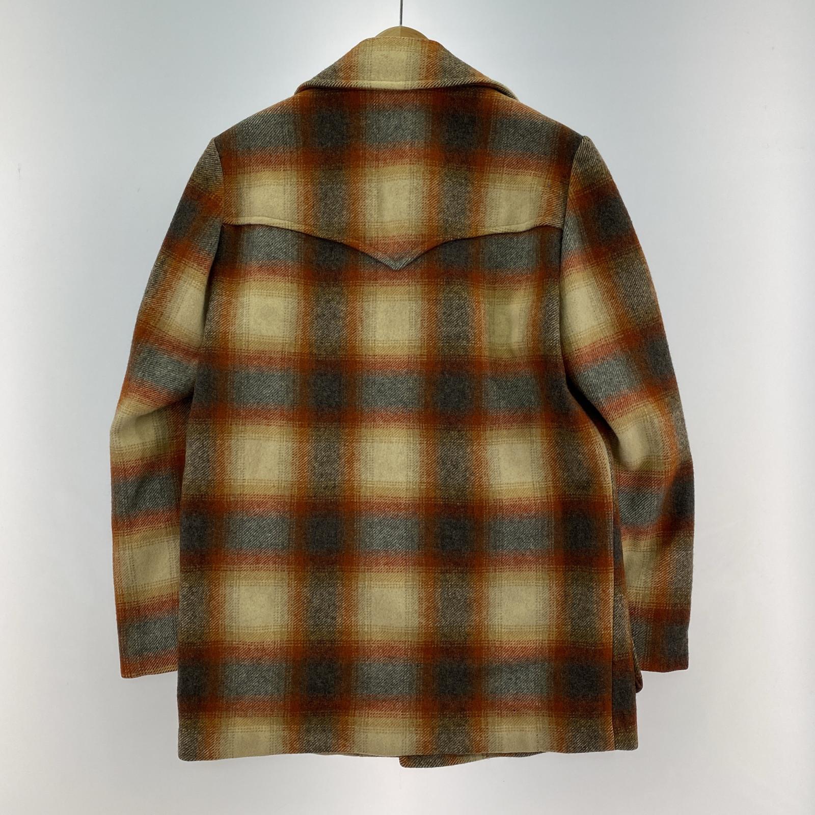 その他アウター PENDLETON 80s ランチコート オンブレチェック ブラウン