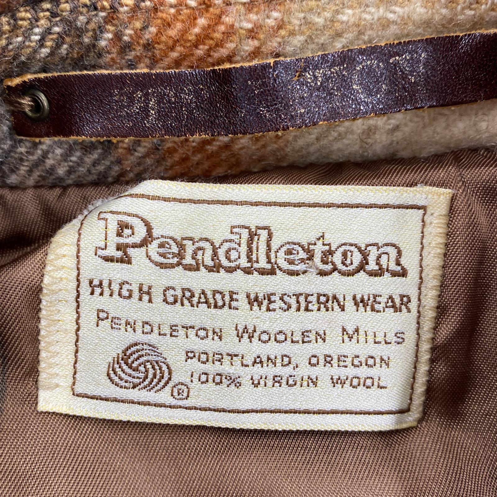 その他アウター PENDLETON 80s ランチコート オンブレチェック ブラウン
