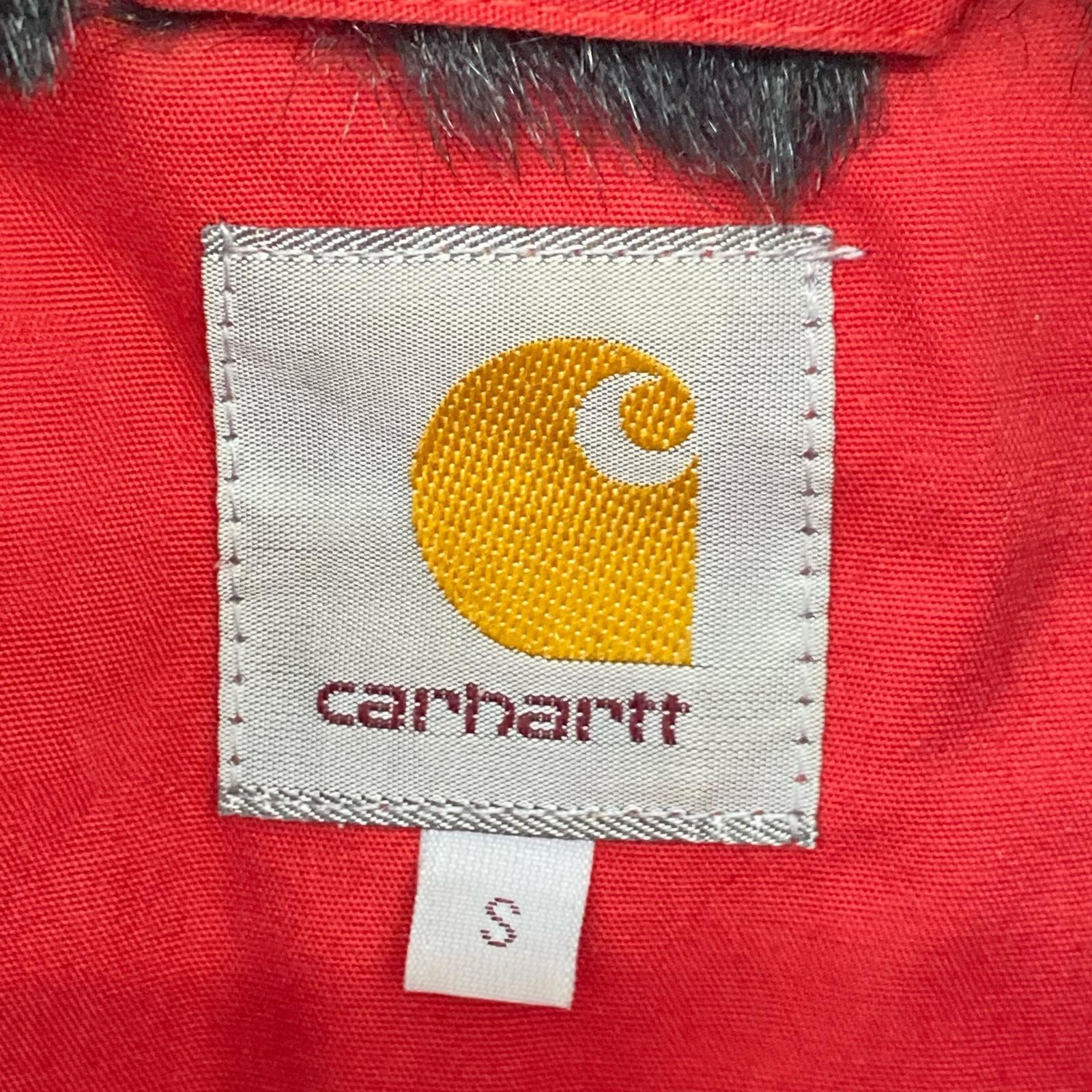その他アウター Carhartt WIP TRAPPER PARKA エルボーパッチ ファー 中綿ジャケット S 赤 S レッド