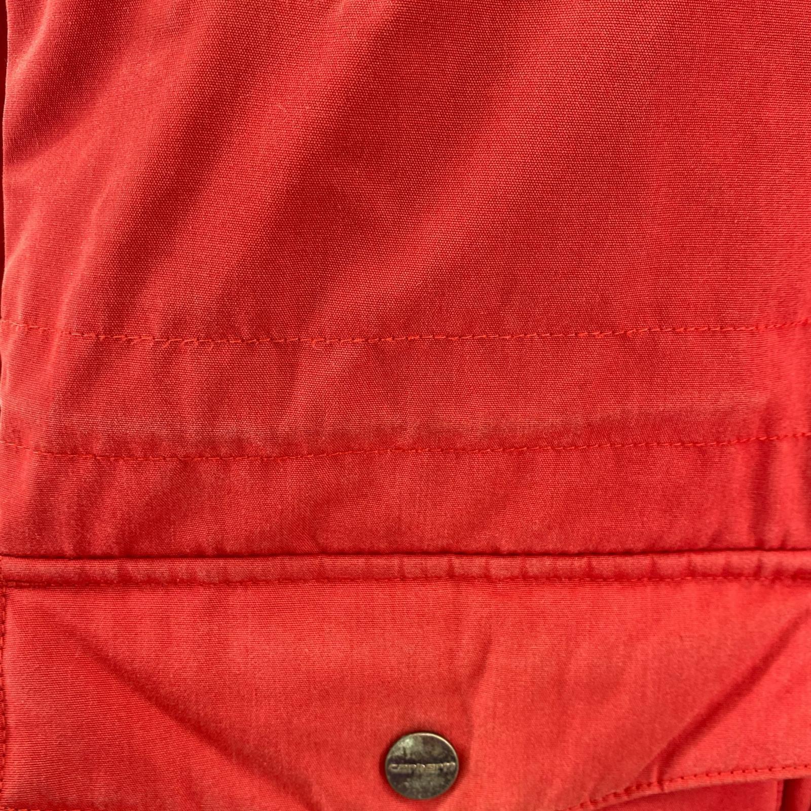 その他アウター Carhartt WIP TRAPPER PARKA エルボーパッチ ファー 中綿ジャケット S 赤 S レッド
