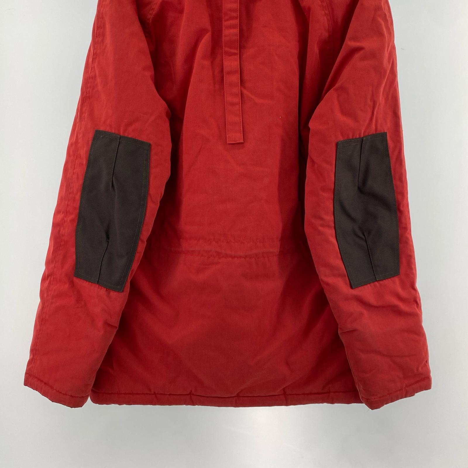 その他アウター Carhartt WIP TRAPPER PARKA エルボーパッチ ファー 中綿ジャケット S 赤 S レッド