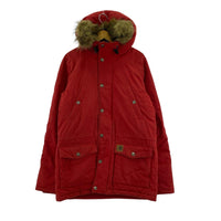 その他アウター Carhartt WIP TRAPPER PARKA エルボーパッチ ファー 中綿ジャケット S 赤 S レッド