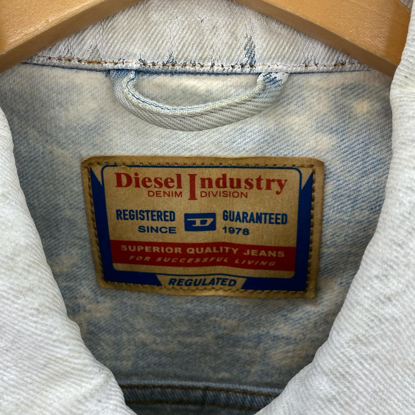 その他アウター DIESEL D-BARCY コーティング デニムジャケット 白 S S