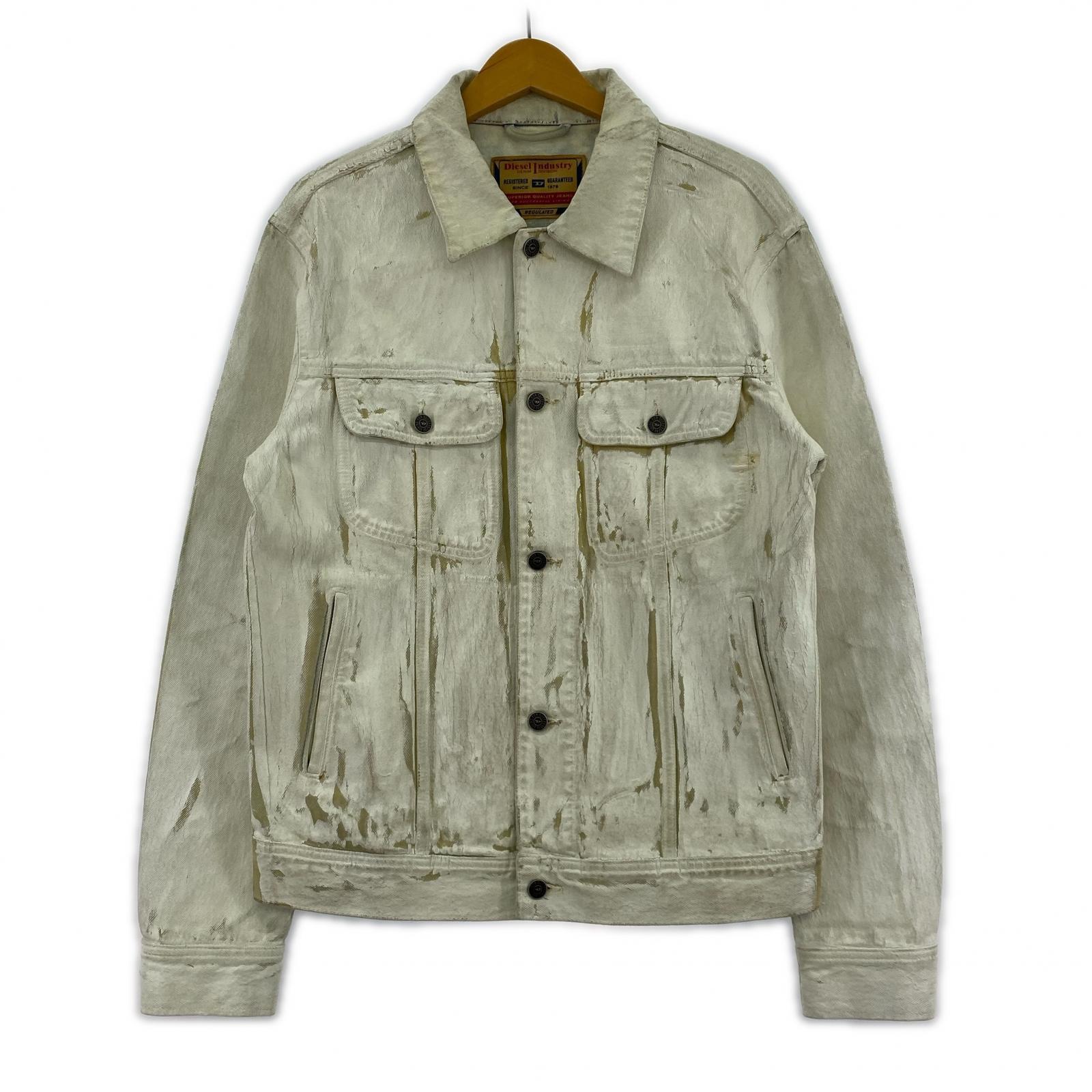 その他アウター DIESEL D-BARCY コーティング デニムジャケット 白 S S