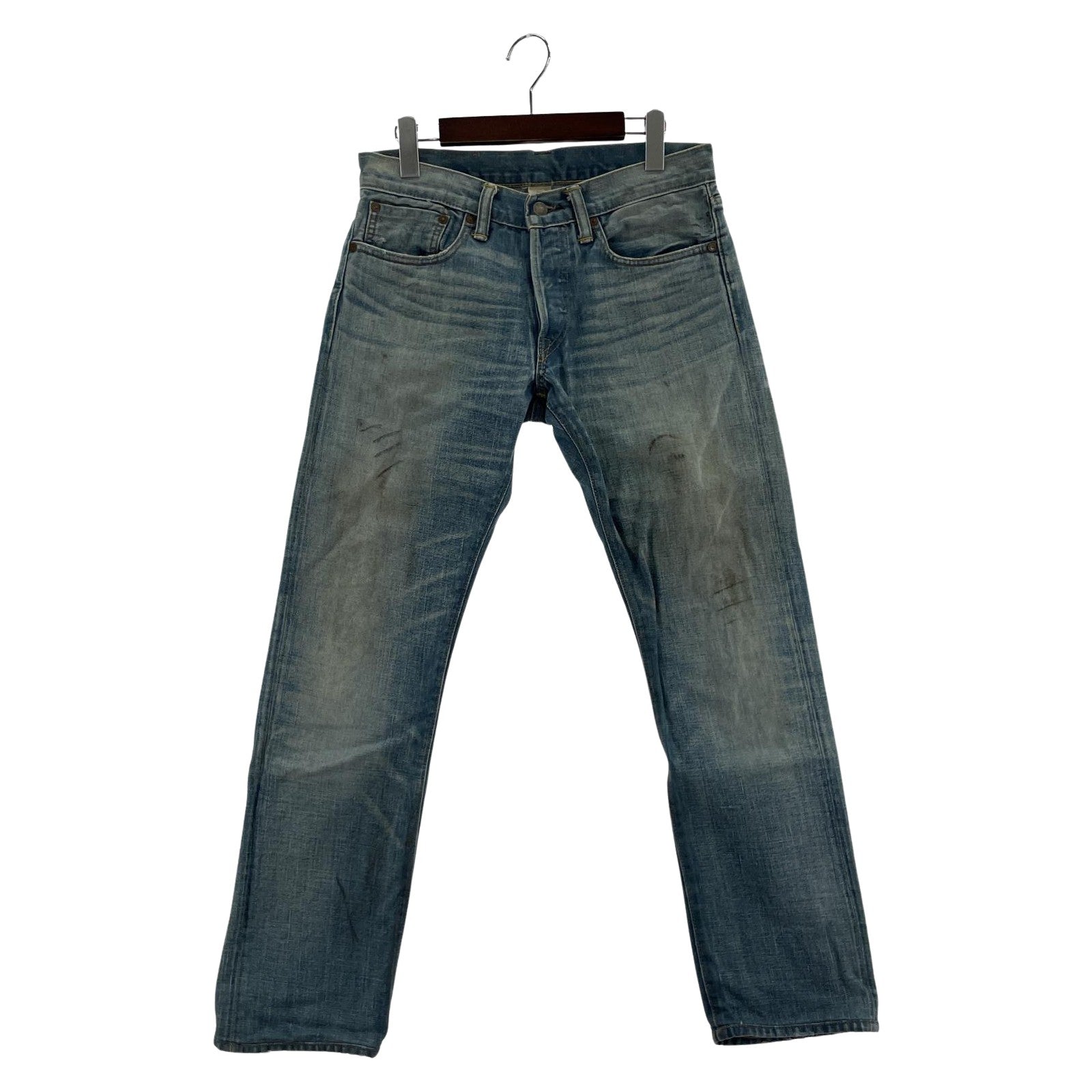 デニムパンツ RRL USA製 SLIM FIT 加工 セルビッジ デニムパンツ (29×32) ブルー