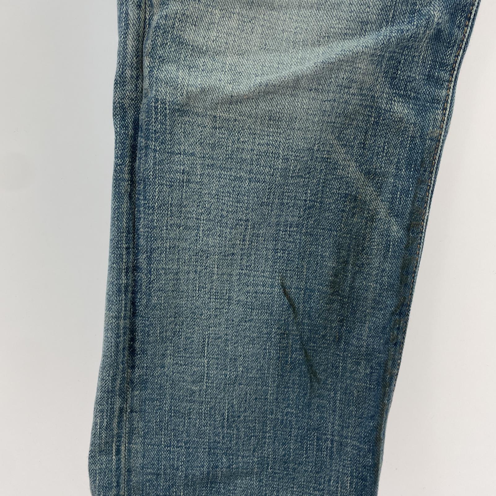 デニムパンツ RRL USA製 SLIM FIT 加工 セルビッジ デニムパンツ (29×32) ブルー